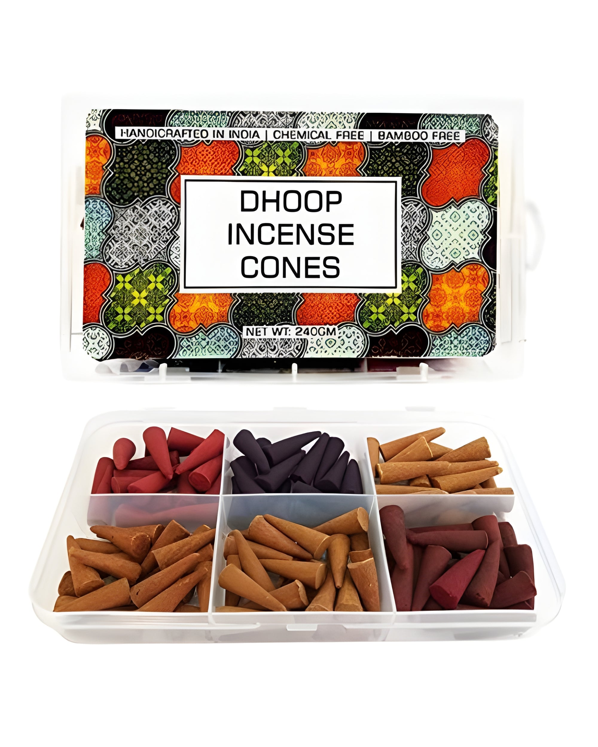 Eternia® Dhoop Cone Box – Set of 6 Assorted Fragrant Scents for Puja, Meditation, Relaxation & Home Aroma