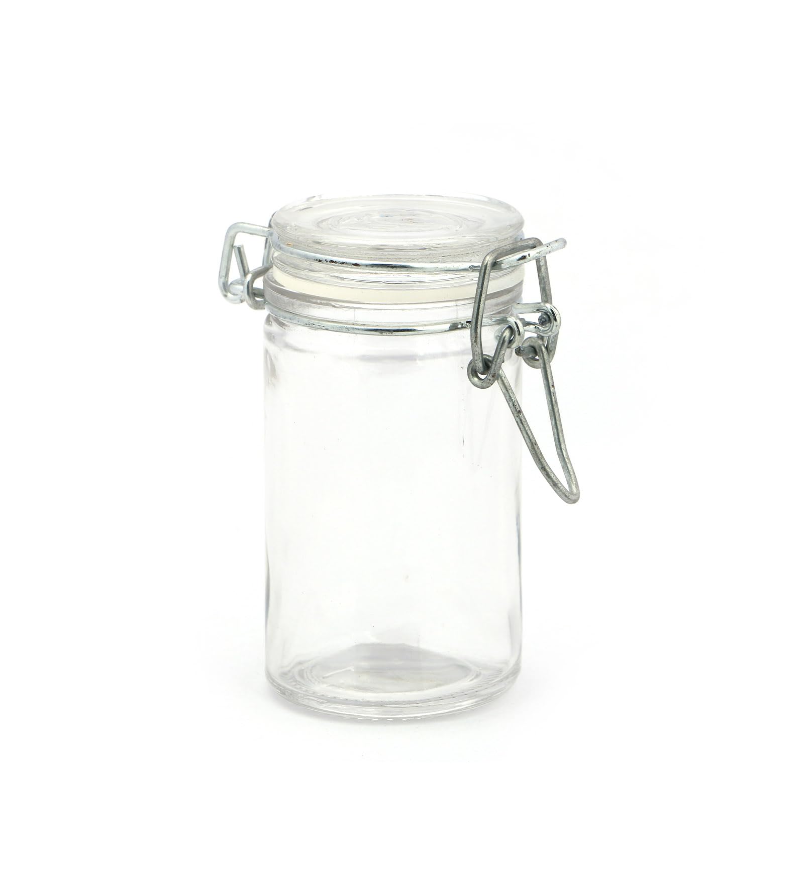 Premsons® Round Glass Jars Clip Top Glass Canister Wide Mouth Storage Canister Jars For Masala,Spice,Food,aachar,Sugar,Bean Storage - (25ml) -Pack of 12)