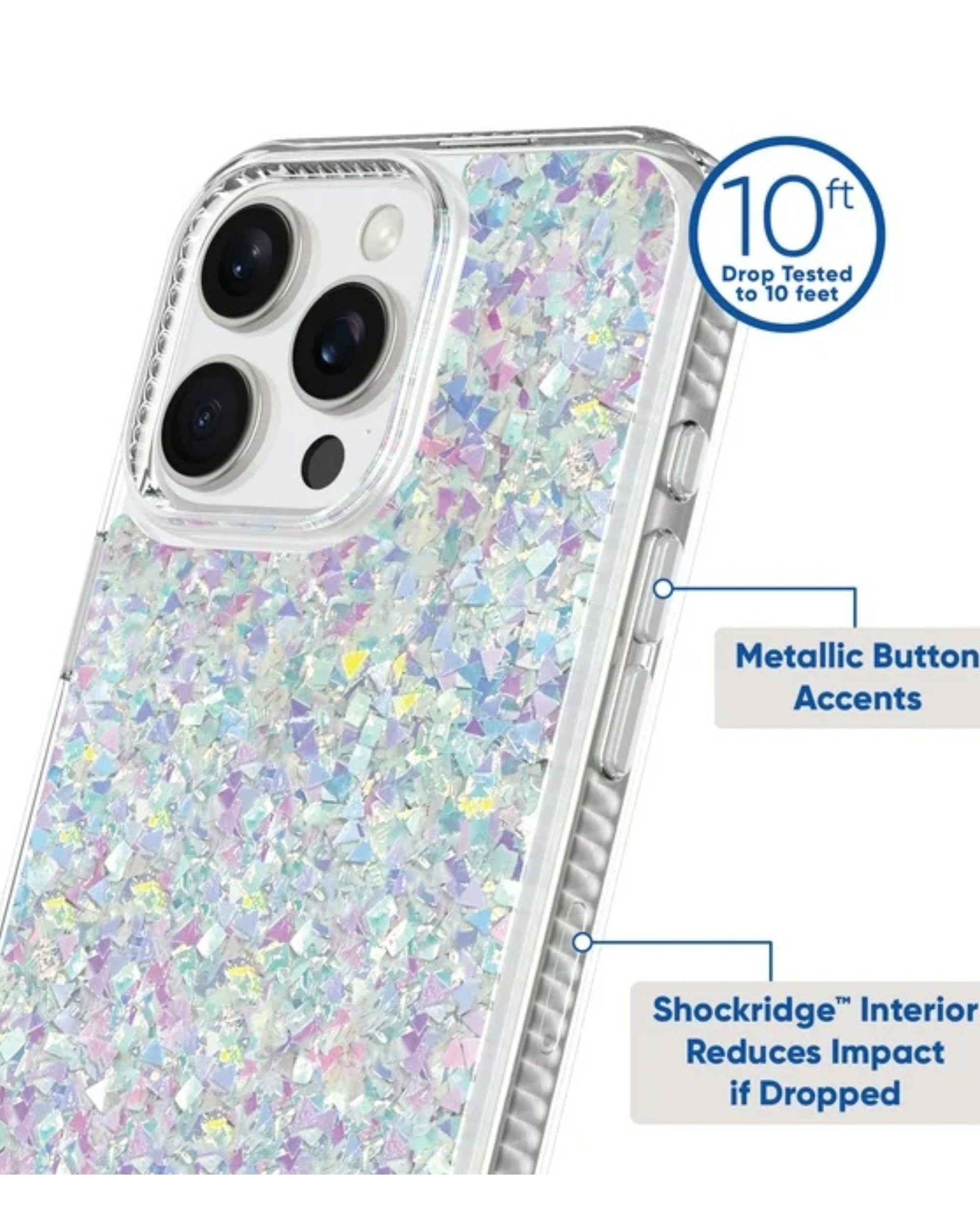 Premsons® iPhone 16 Series Glitter Crystal Case – Shimmer Stone Protective Back Cover with Sparkling Design | Stylish & Slim Fit Case for Girls & Women