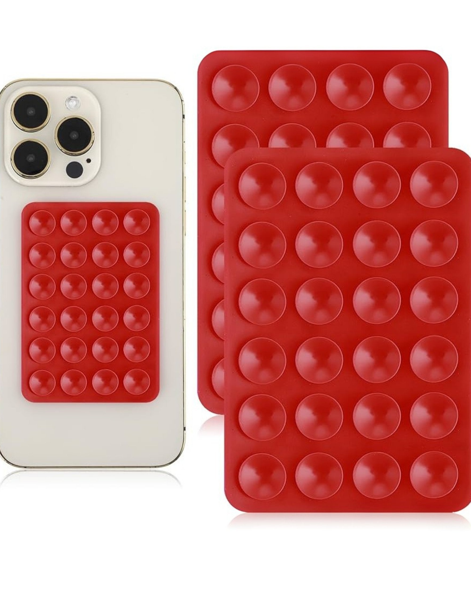 Premsons® StickyGrippy Suction Phone Case Mount – Silicone Adhesive Holder for iPhone & Android | Hands-Free Mirror & Shower Stand, Fidget Toy for Videos, Selfies & More