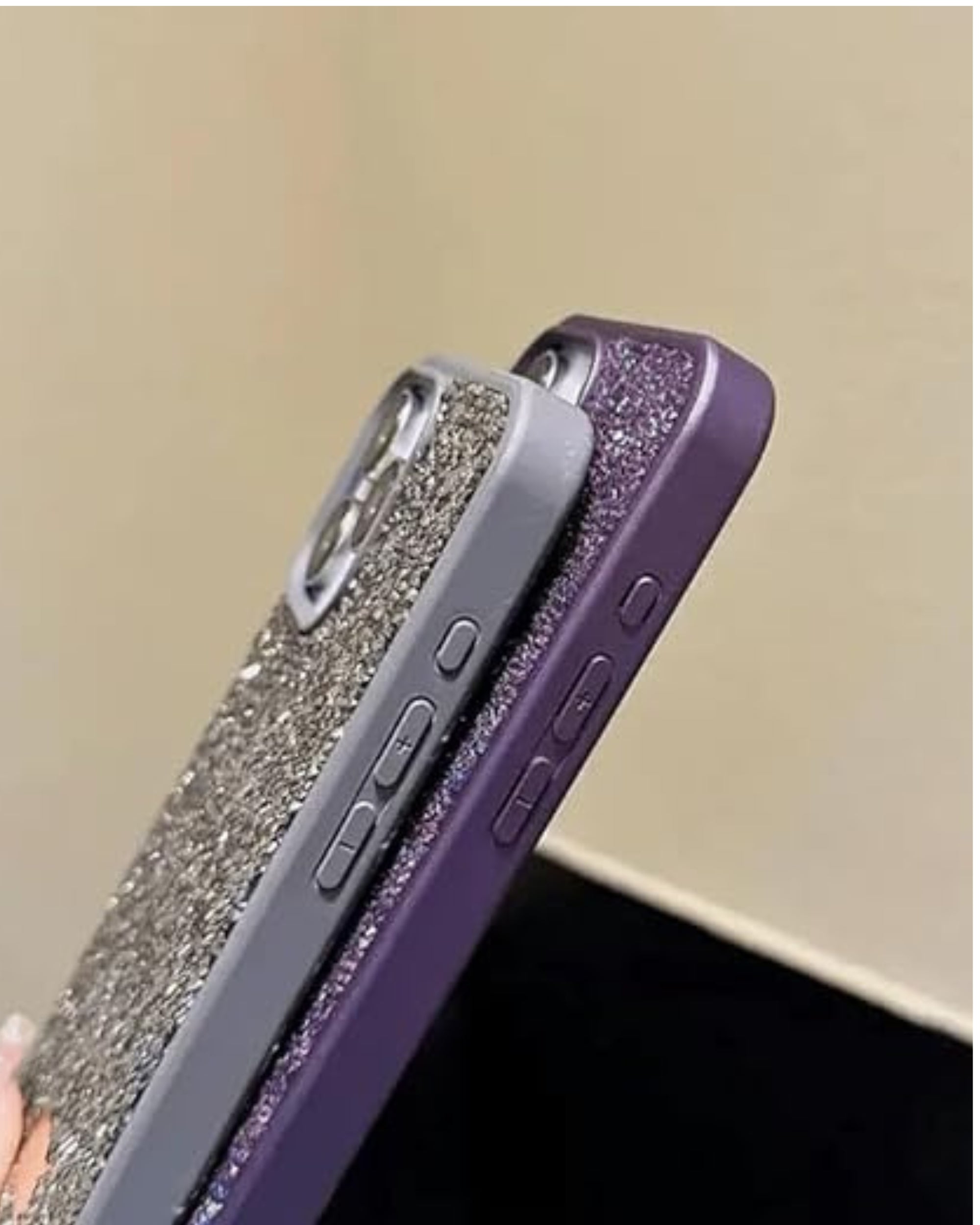 Premsons® iPhone 16 Series Glitter Crystal Case – Shimmer Stone Protective Back Cover with Sparkling Design | Stylish & Slim Fit Case for Girls & Women