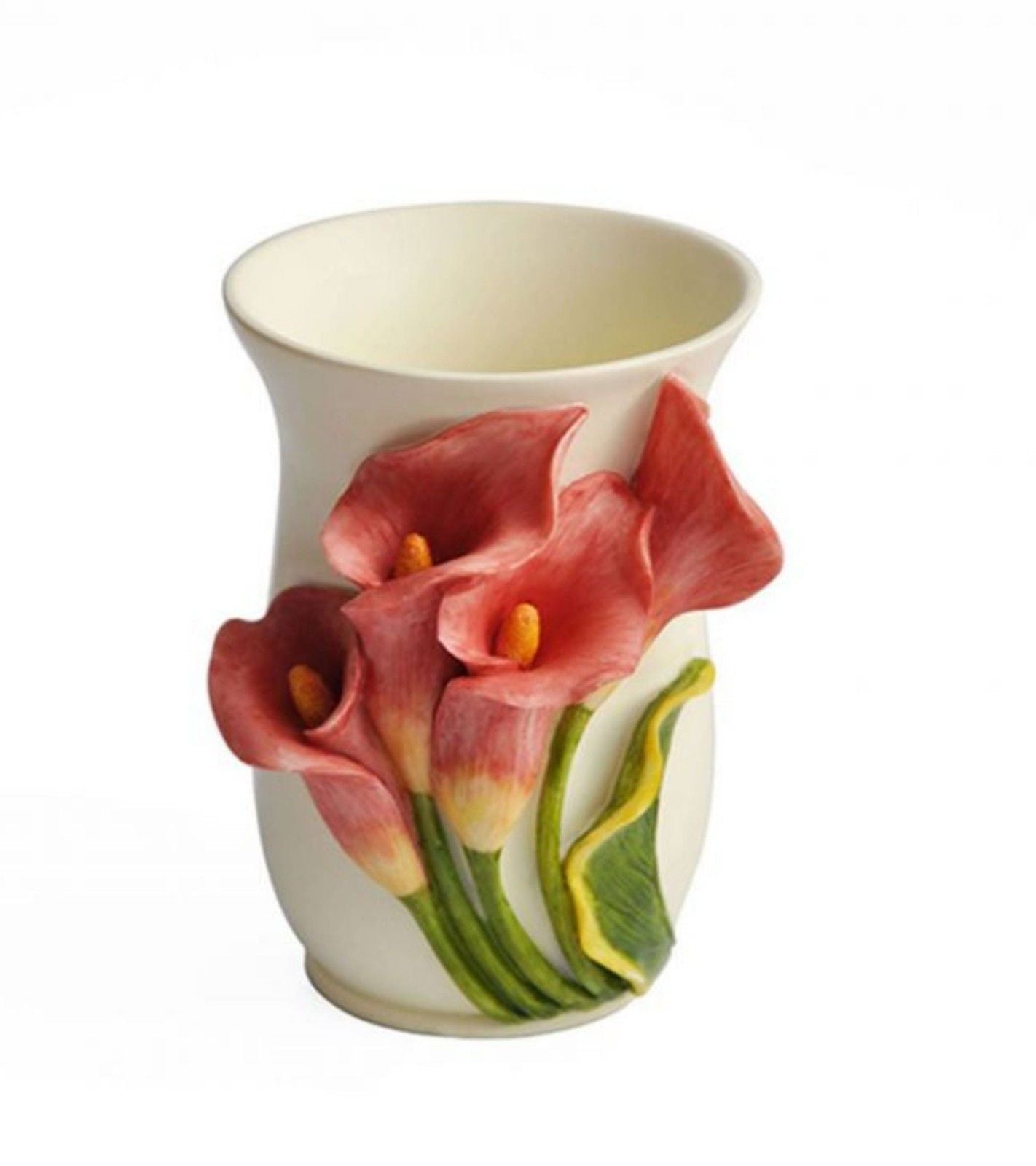Premsons® Anthurium Fantasy Bathroom Accessories Set of 4 – Dispenser, Soap Tray, Cup & Brush Stand – Durable Polyresin Finish