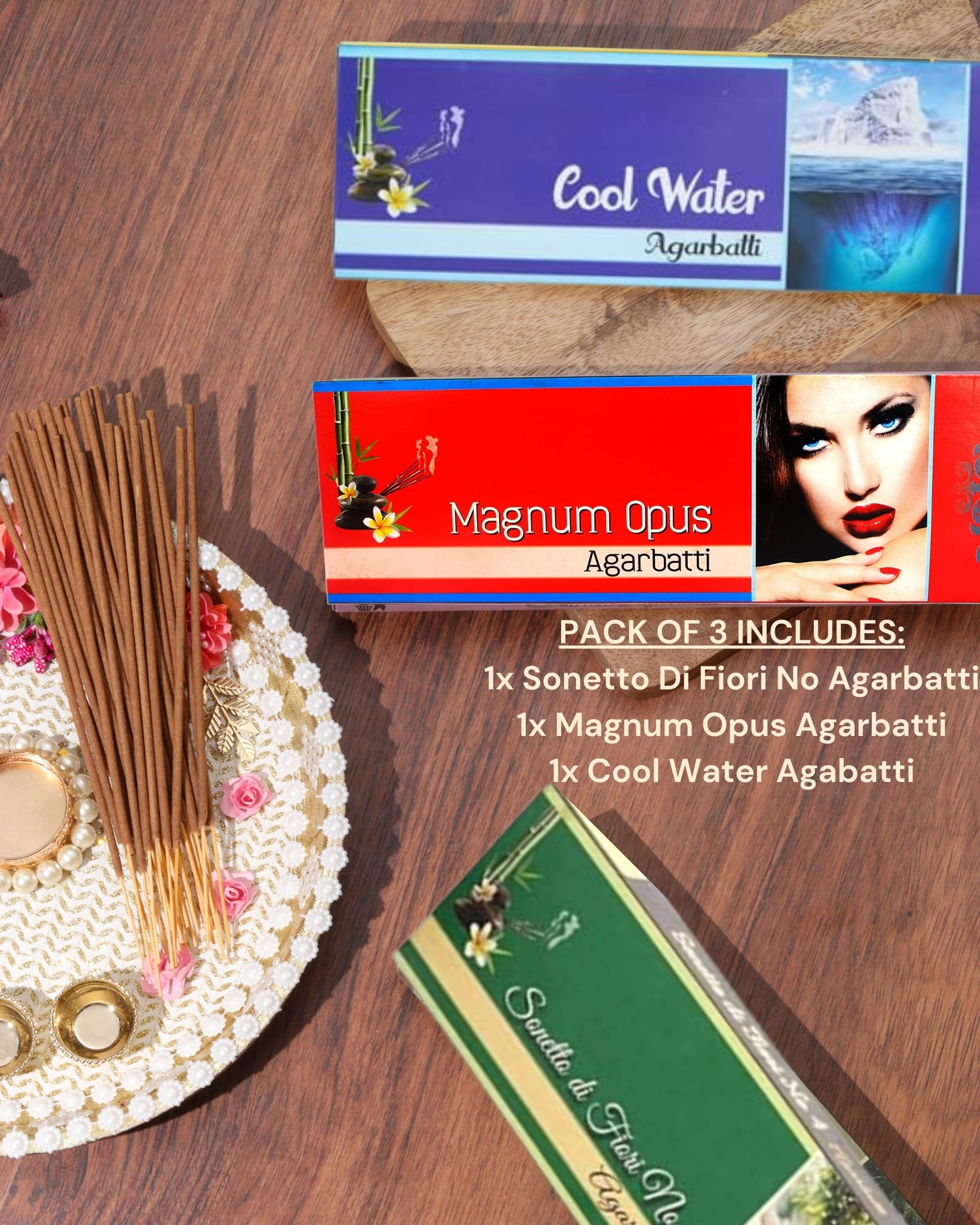 Eternia® Whimsical Dreams Luxury Set Burning Incense Sticks | Long-Lasting Aromatic Agarbatti for Soothing Fragrances | Pack of 3
