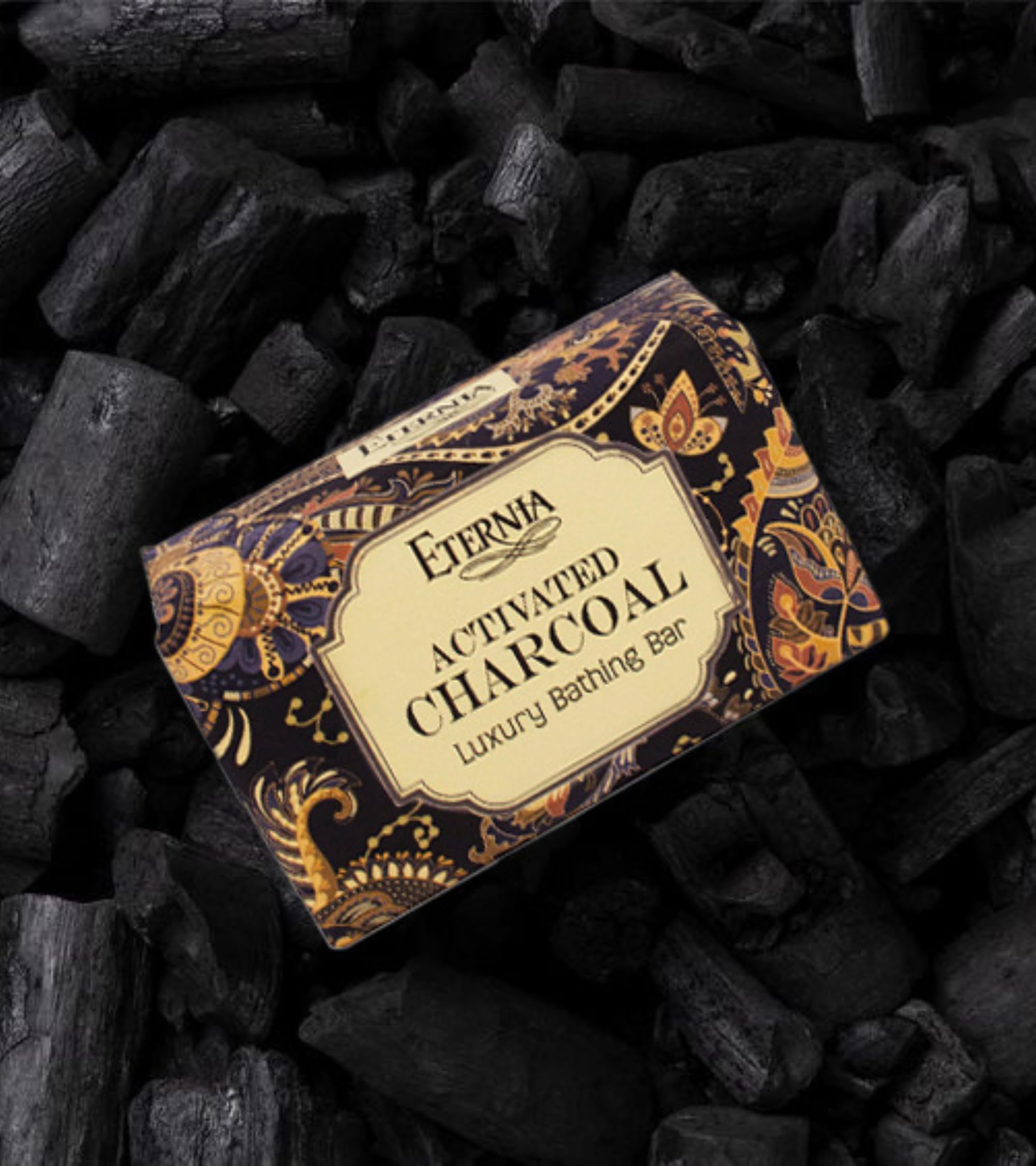 Eternia® Activated Charcoal Luxury Soap Bar – Gentle, Hydrating & Refreshing Daily Face & Body Care