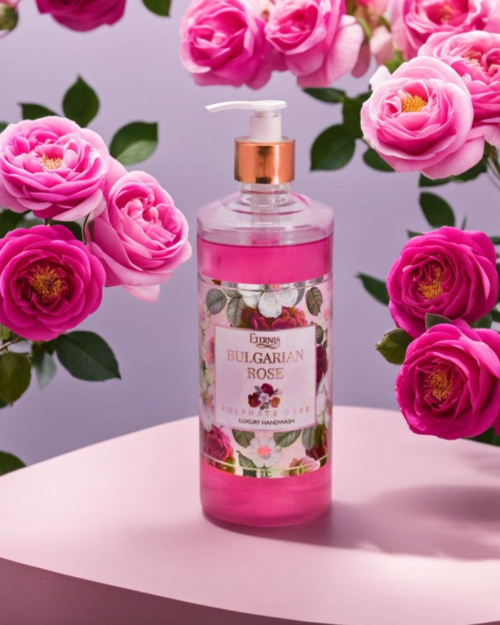 Eternia® Bulgarian Rose Sulphate-Free Handwash - Premium Cruelty-Free Liquid Soap - Luxurious Foam & Thick Honey-Like Consistency - 500ml