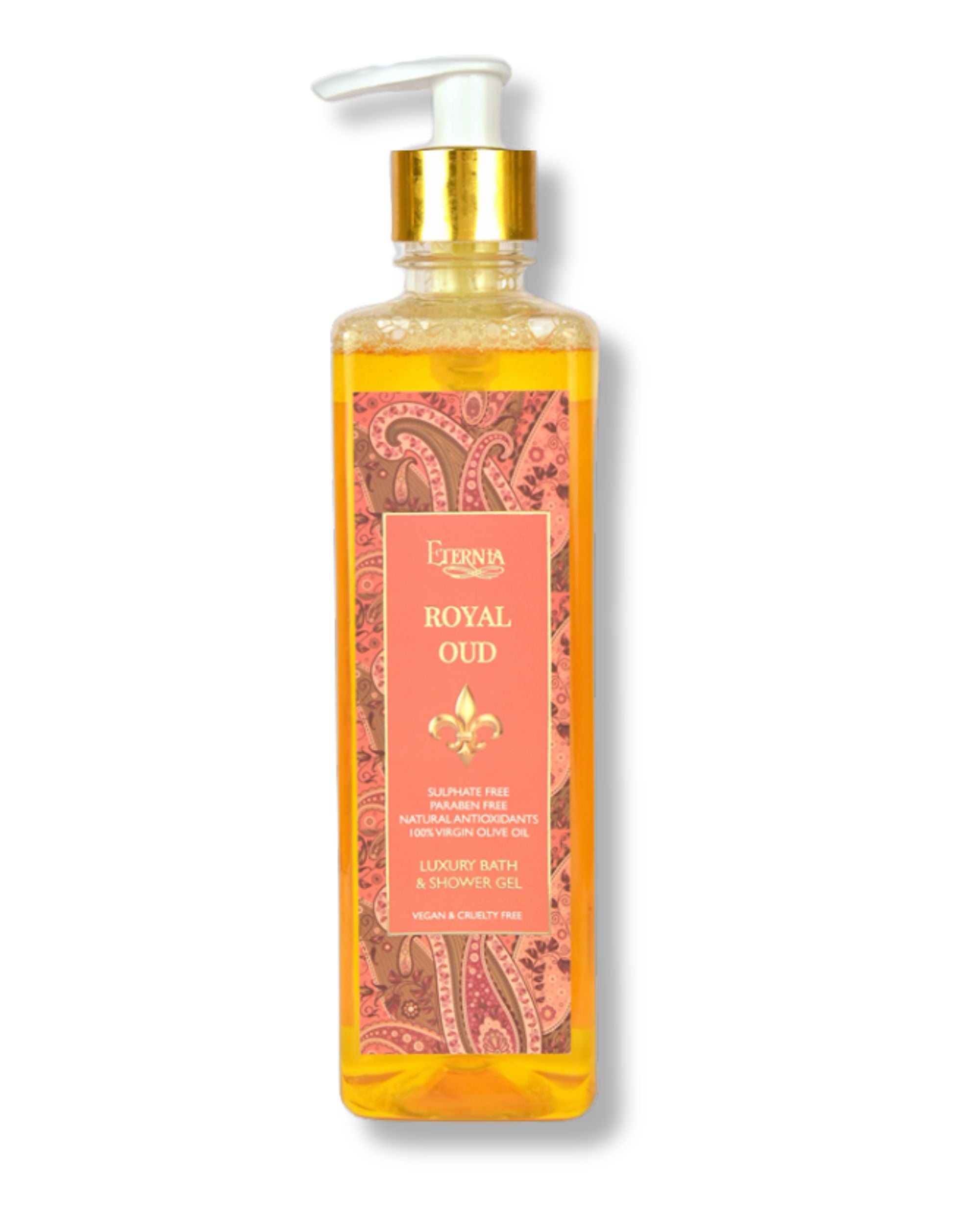 Eternia® Royal Oud Bath & Shower Gel - Sulphate Free & Cruelty-Free Daily Hydrating Cleanser - 500ml