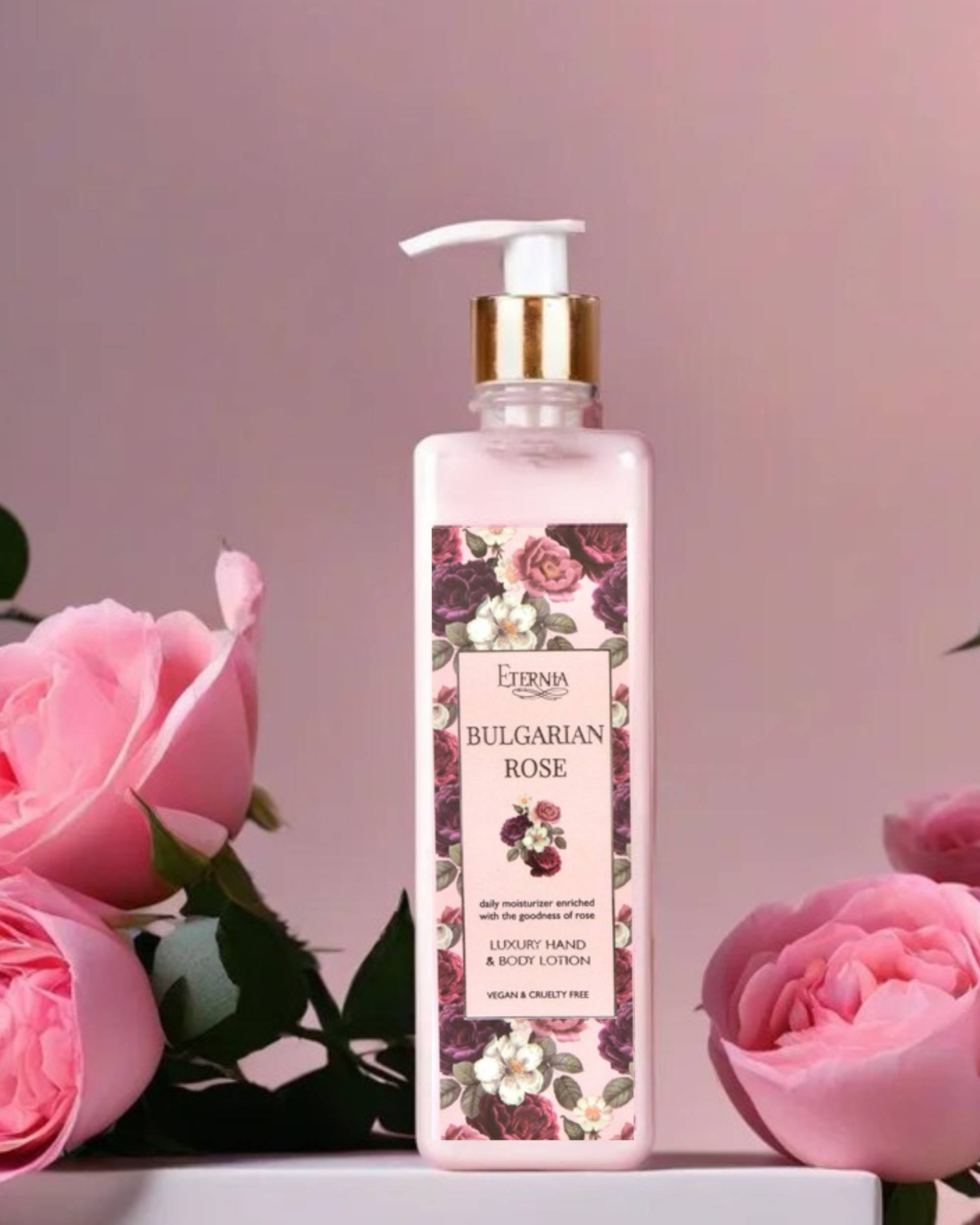 Eternia® Bulgarian Rose Hand & Body Lotion - Vegan & Cruelty-Free Daily Moisturizer - 500ml