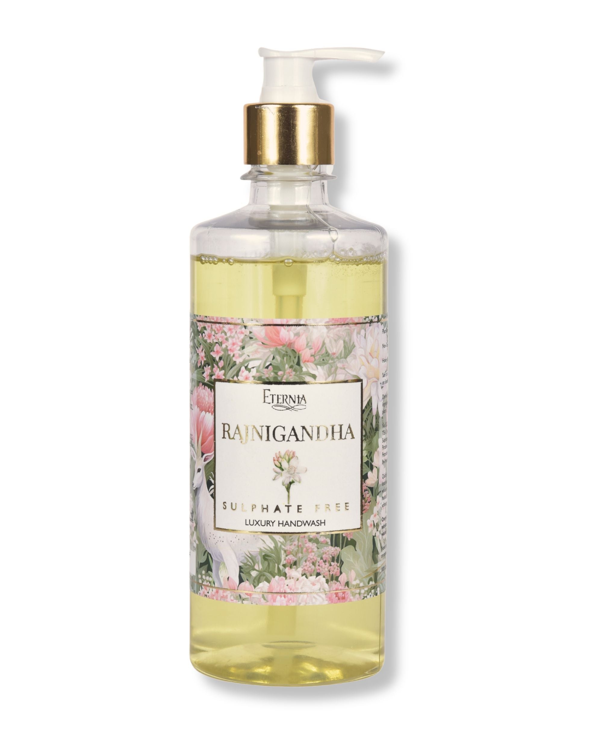 Eternia® Rajnigandha Oud Sulphate-Free Handwash - Premium Cruelty-Free Liquid Soap - Luxurious Foam & Thick Honey-Like Consistency - 500ml