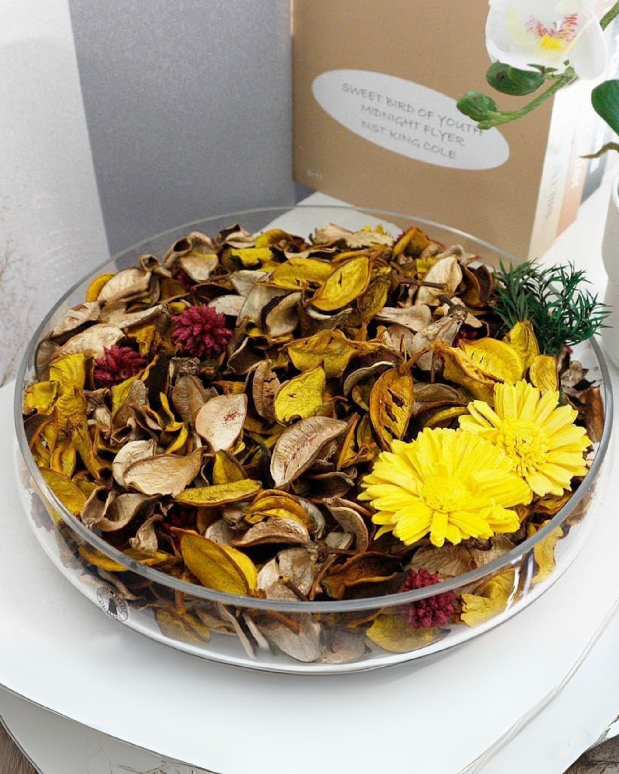 Eternia® Potpourri with Petals for Home Fragrance – Dried Flowers for Office, Bathroom & Spa Décor – Long-Lasting Room Air Freshener & Vase Filler - 100 gm