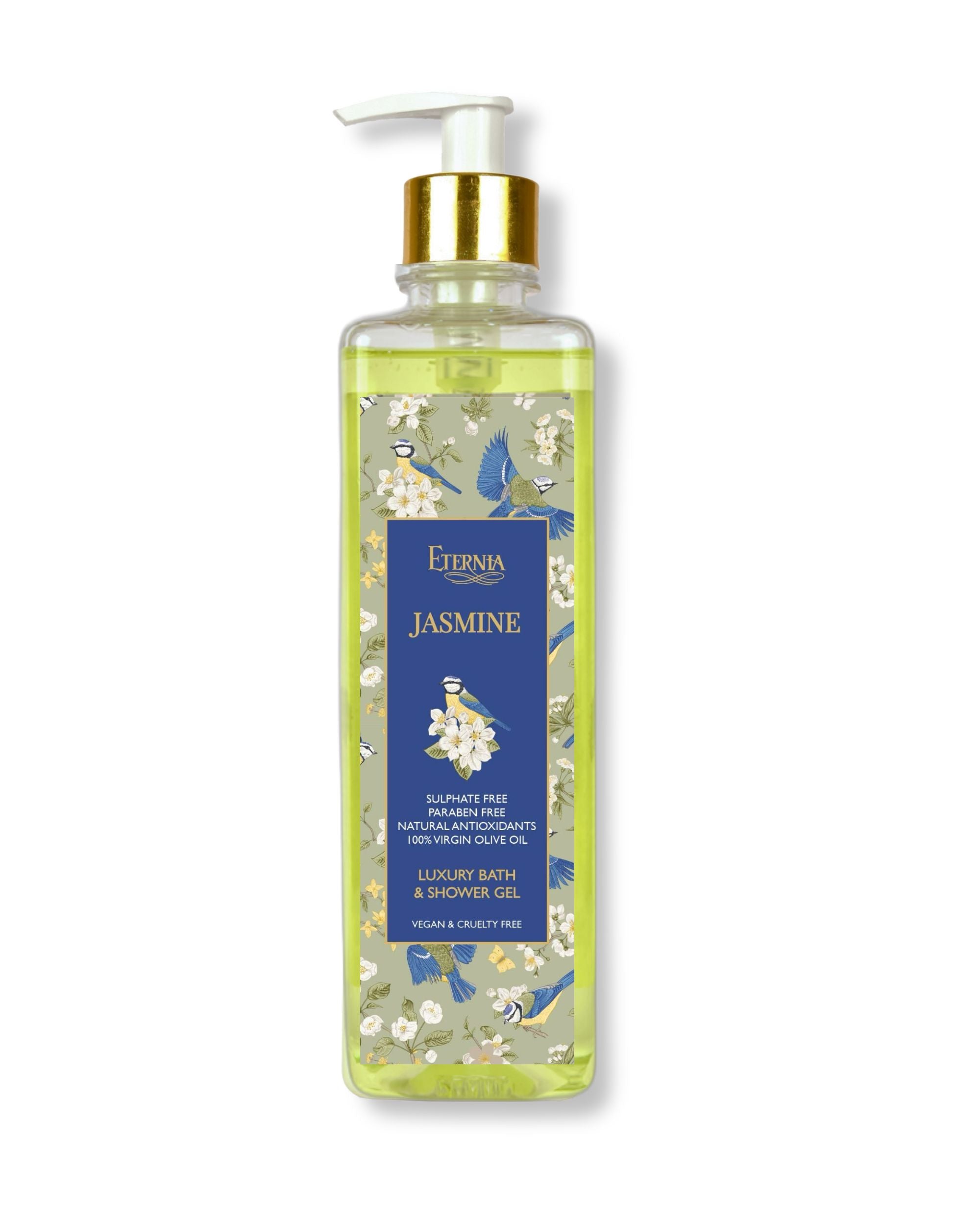 Eternia® Jasmine Bath & Shower Gel - Sulphate Free & Cruelty-Free Daily Hydrating Cleanser - 500ml