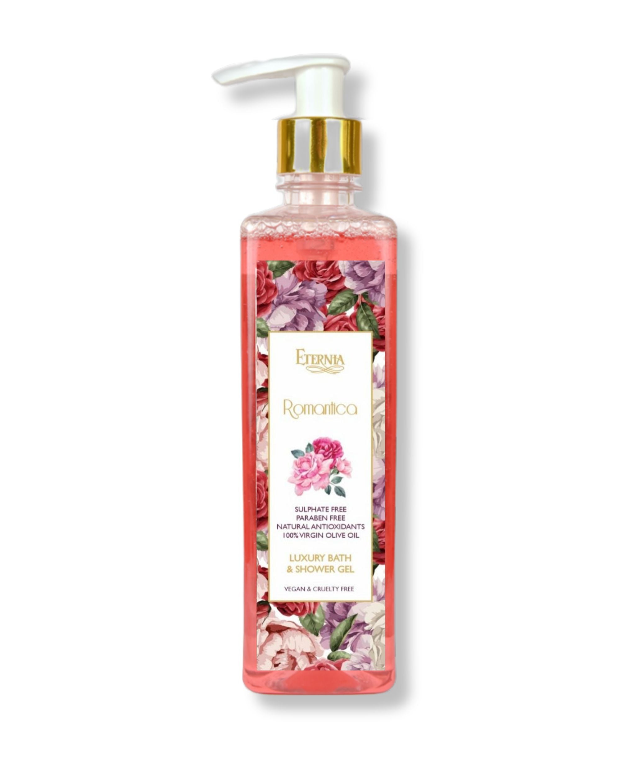 Eternia® Romantica Bath & Shower Gel - Sulphate Free & Cruelty-Free Daily Hydrating Cleanser - 500ml
