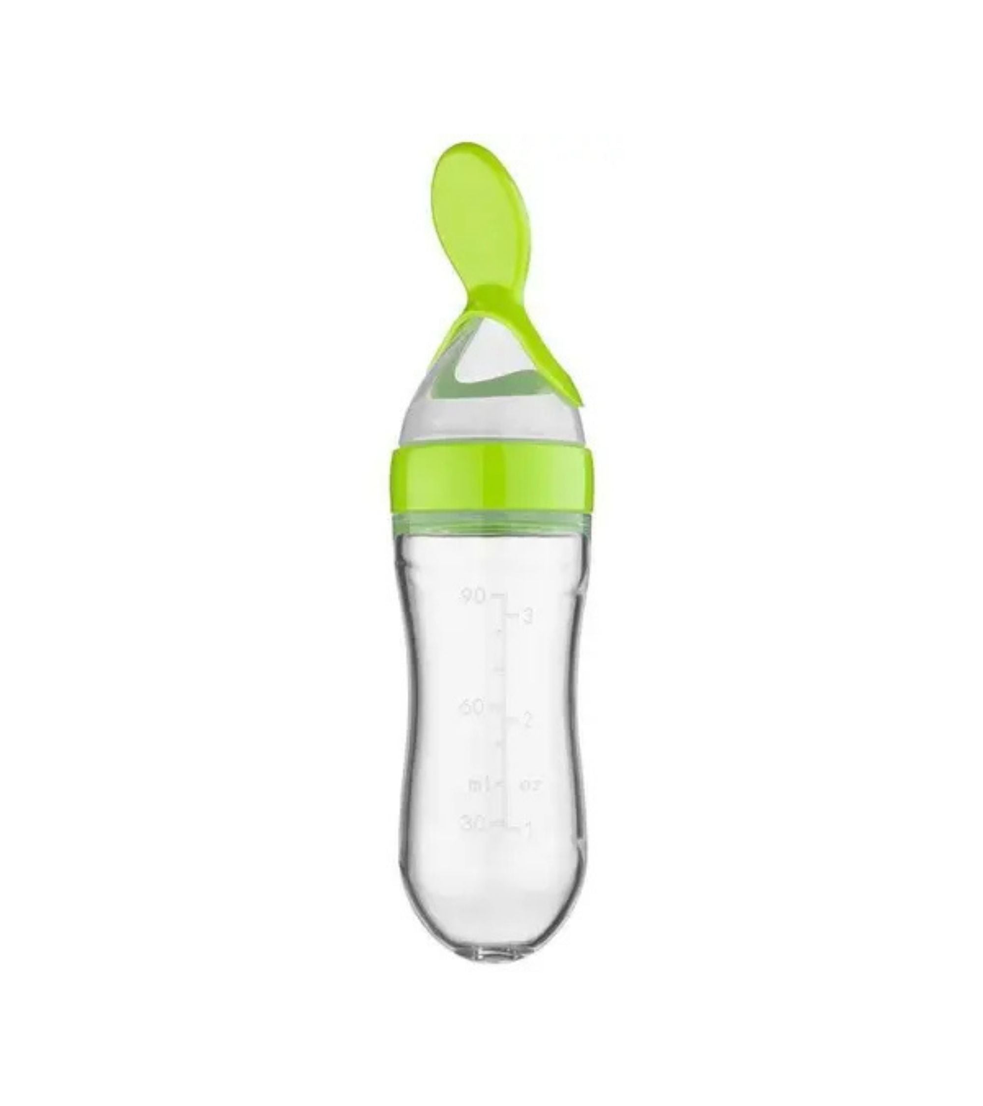 Premsons® Silicone Weaning Bottle with LSR Spoon – 120ml Baby Feeder (Green)
