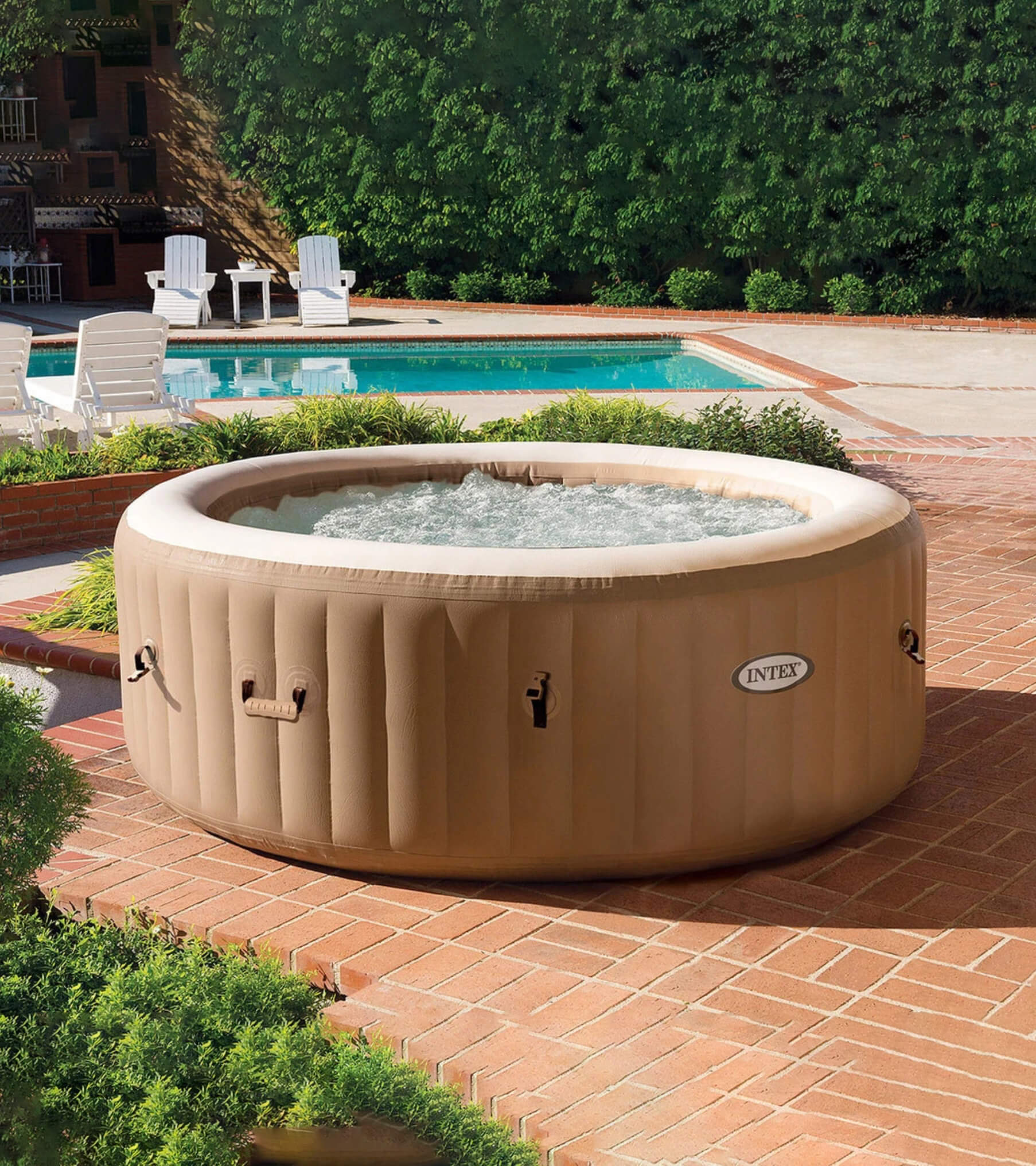 Premsons® Inflatable Jacuzzi 6-Person Bubble Massage Hot Tub: Spacious & Family-Friendly - Ideal for Kids and Adults