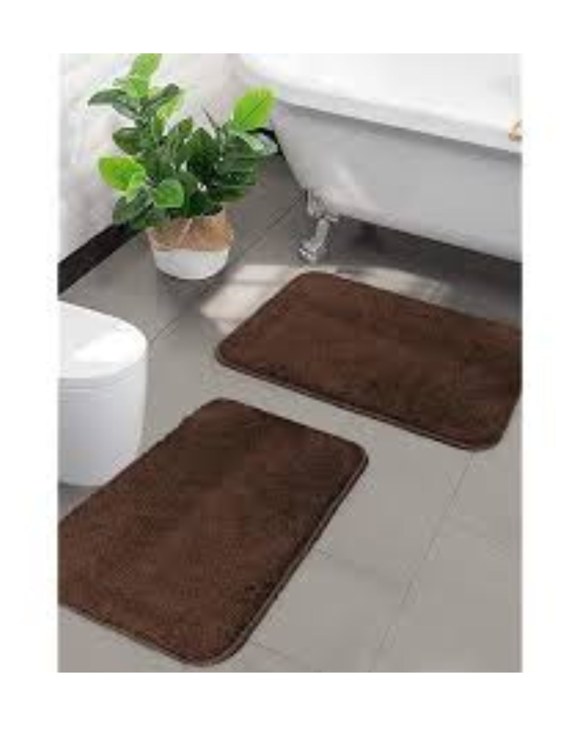 Premsons® Super Soft Anti-Skid Bath Mat – Ultra Absorbent & Plush Rectangular Rug for Bathroom, Quick-Dry, Machine Washable, Comfortable & Durable (40x60 cm, Mocha Mousse Brown)