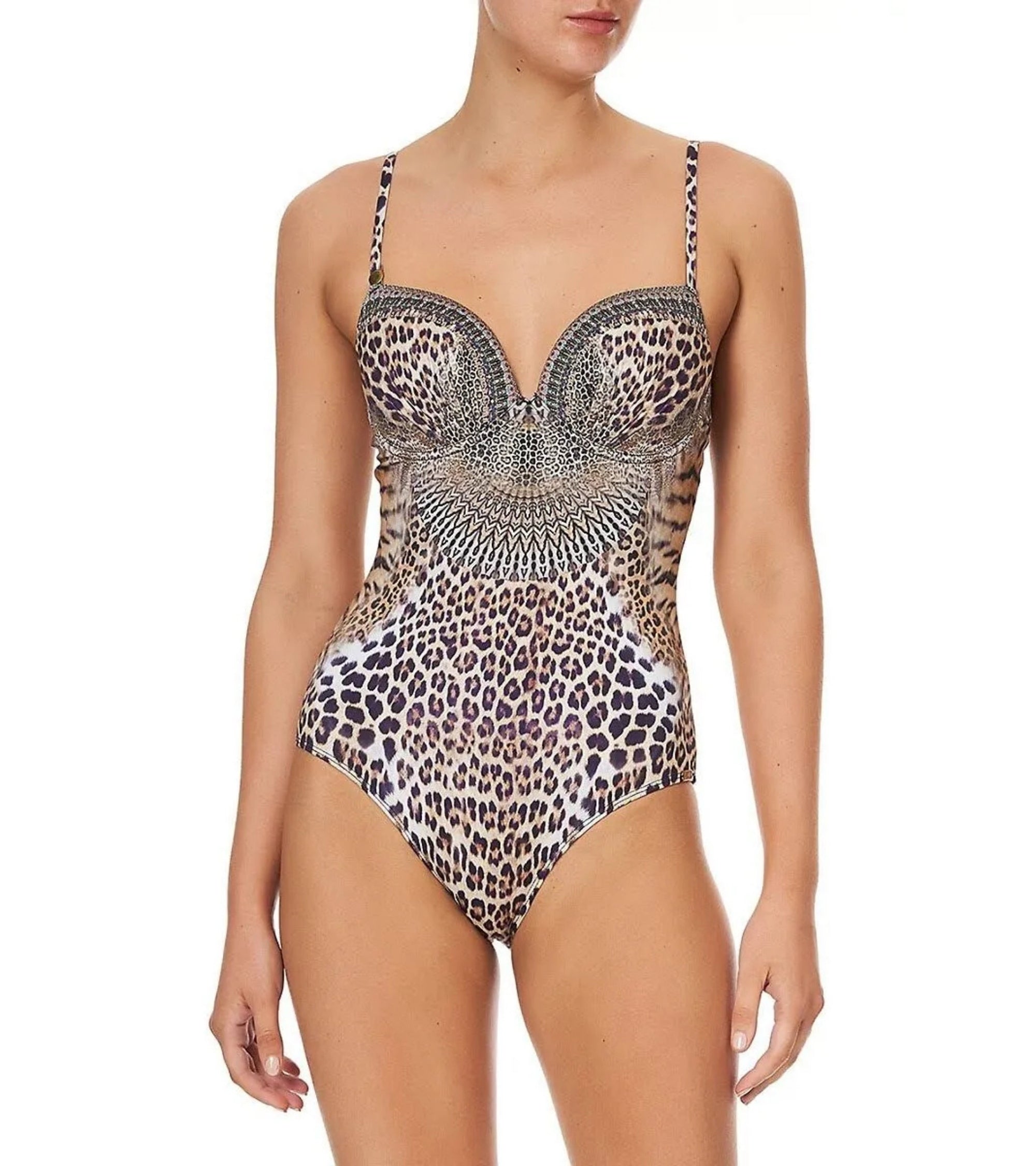 Premsons® Luxury One-Piece Animal Print Swimsuit with Elegant Sheer Long Cover-Up – Perfect for Beach, Pool, and Resort Wear