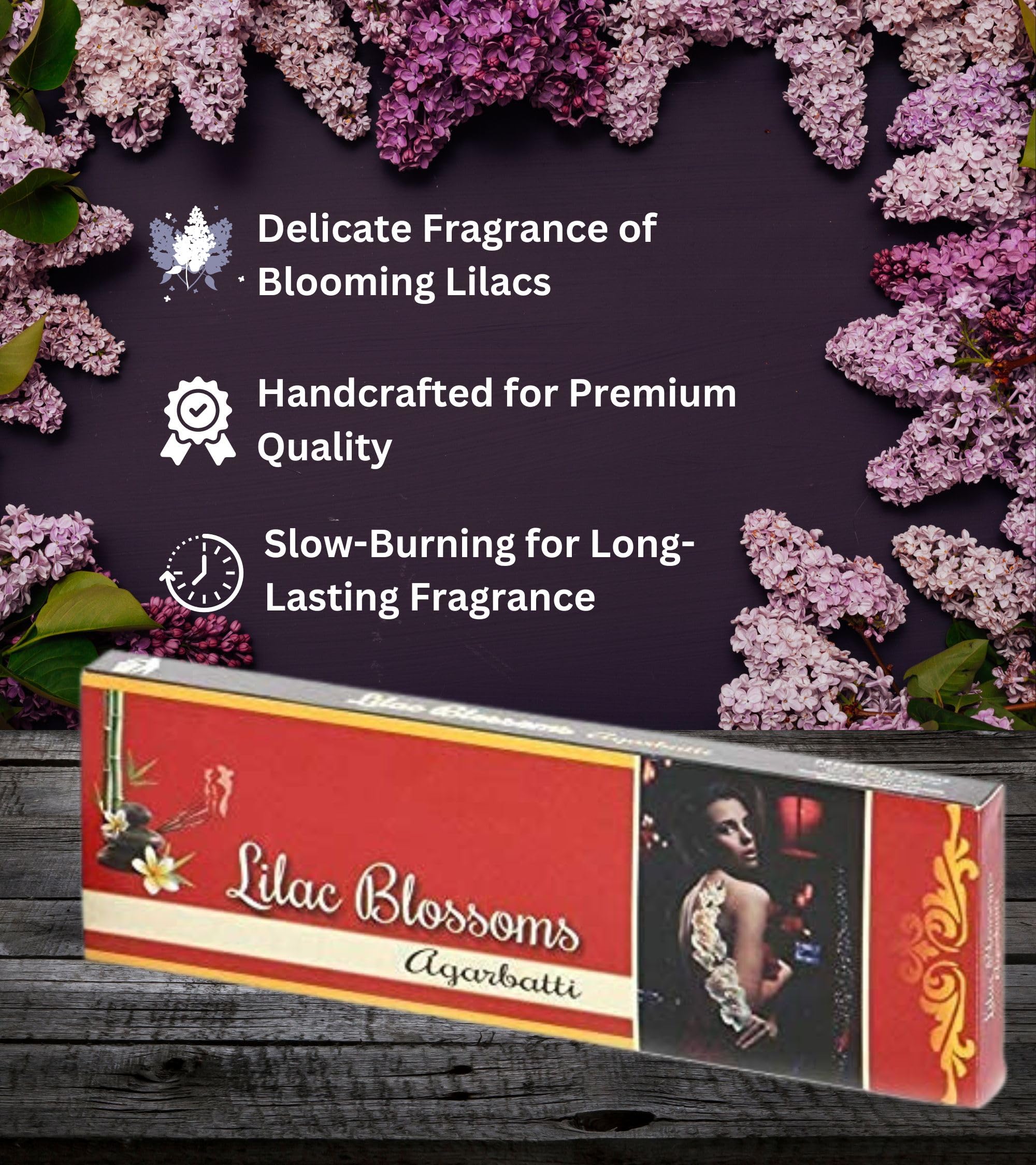 Premsons® Lilac Blossoms Scent of Burning Incense Sticks with Fragrances for Aromatic Environment Agarbatti- (Pack of-3)