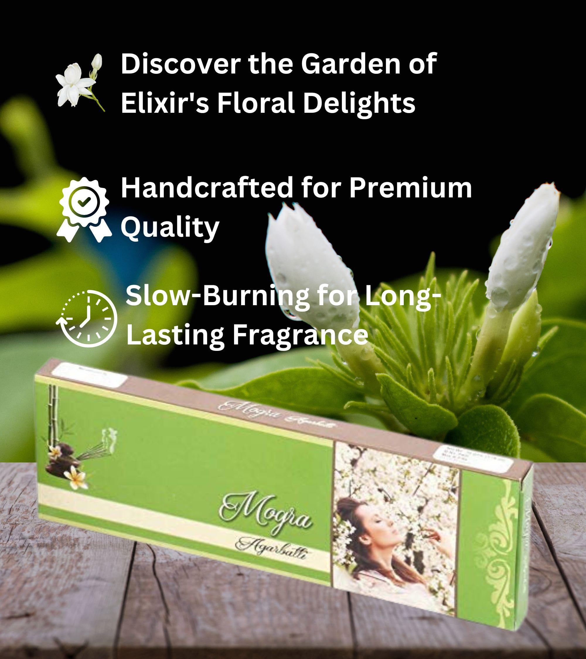 Eternia® Mogra Scent of Burning Incense Sticks with Fragrances for Aromatic Environment Agarbatti- (Pack of-3)