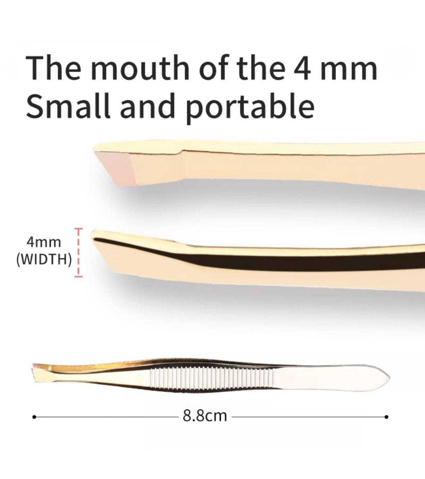 Professional Slanted Eyebrow Tweezer โ Precision Stainless Steel Tweezers for Men & Women, Hair & Brow Removal Tool