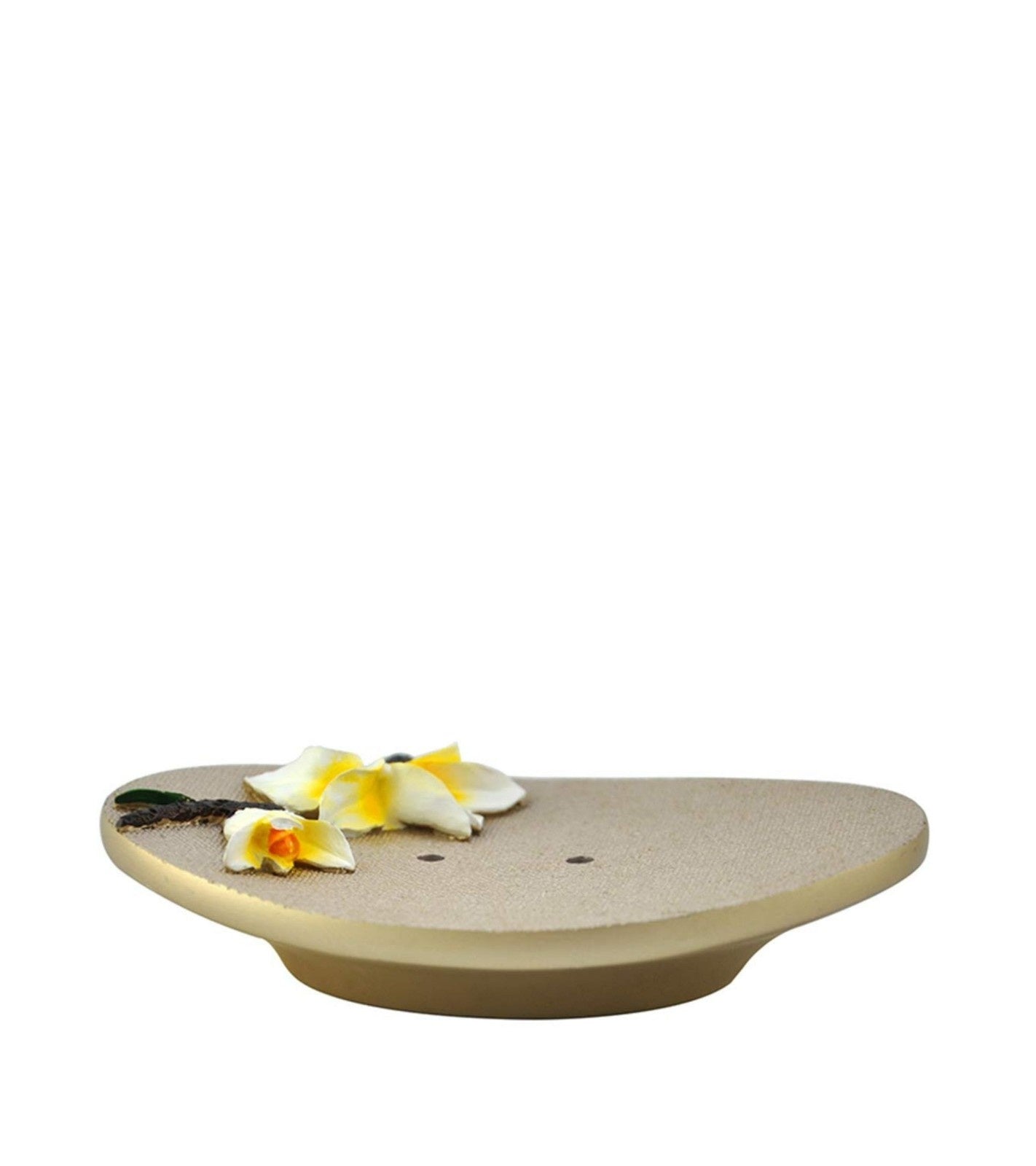 Premsons® Plumeria Dreams Bathroom Accessories Set of 4 – Dispenser, Soap Tray, Cup & Brush Stand – Durable Polyresin Finish