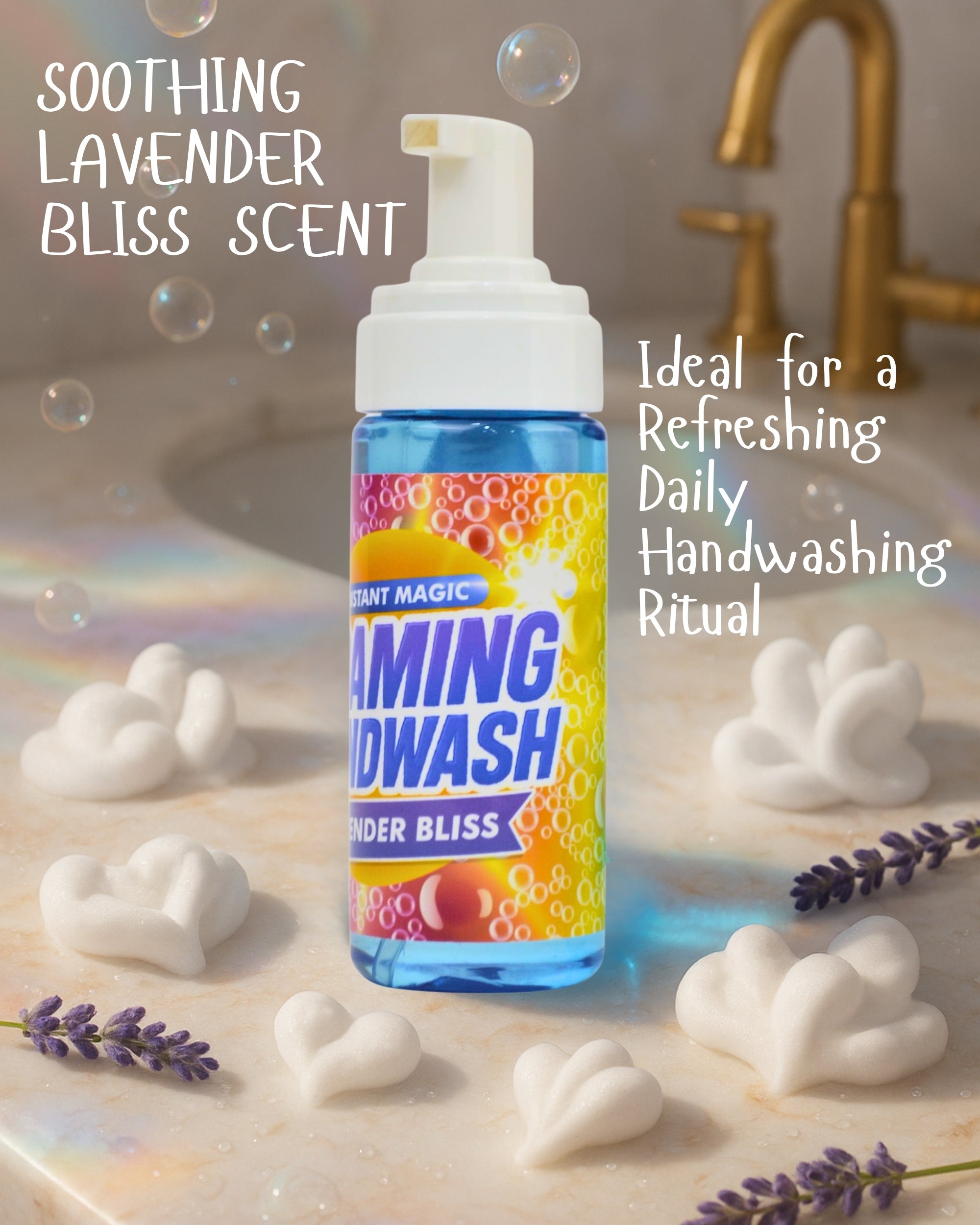 Eternia® Instant Magic Foaming Handwash – Lavender Bliss | Refreshing, Gentle & Moisturizing Hand Wash Refill for Soft, Fragrant Hands (200ml)