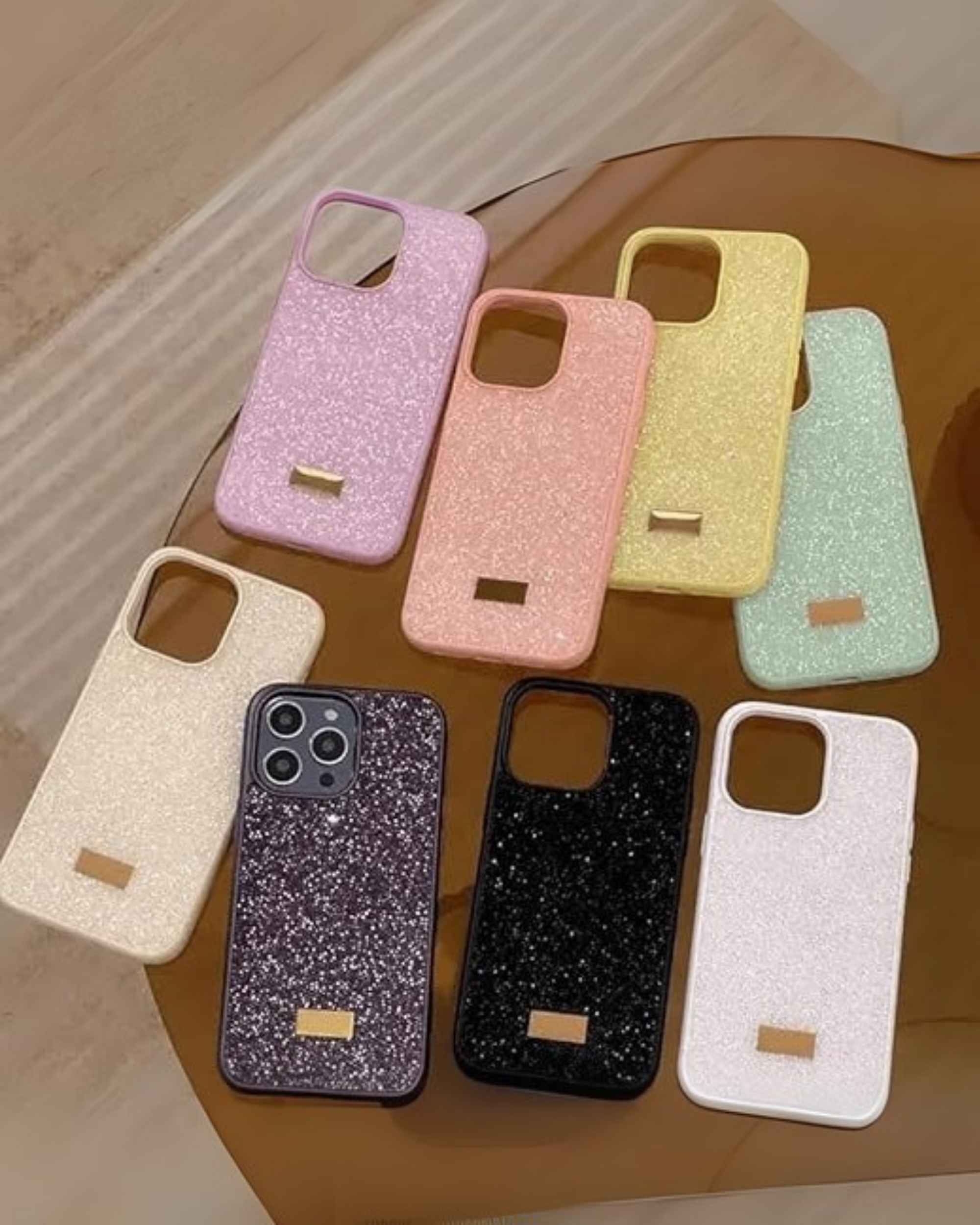 Premsons® iPhone 16 Series Glitter Crystal Case – Shimmer Stone Protective Back Cover with Sparkling Design | Stylish & Slim Fit Case for Girls & Women