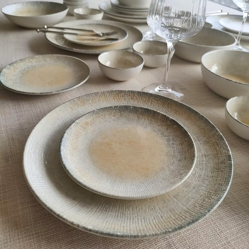 Complete Dinner Set for 6 – 21-Piece Porcelain Crockery in Blue & White | Durable & Dishwasher Safe