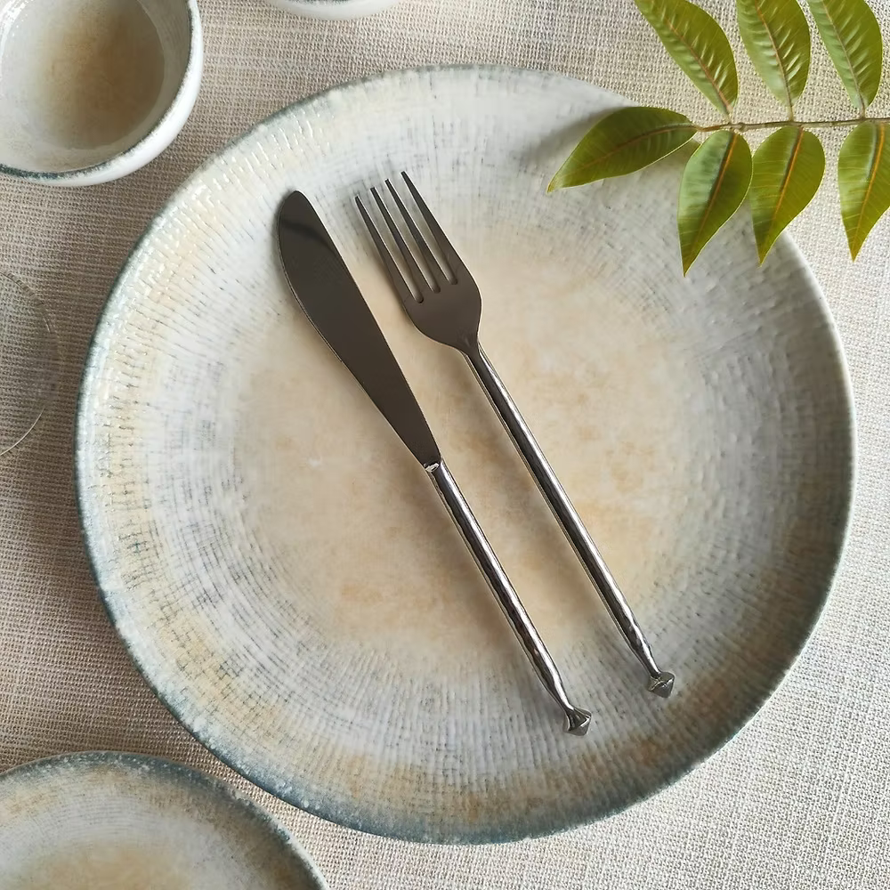 Complete Dinner Set for 6 – 21-Piece Porcelain Crockery in Blue & White | Durable & Dishwasher Safe