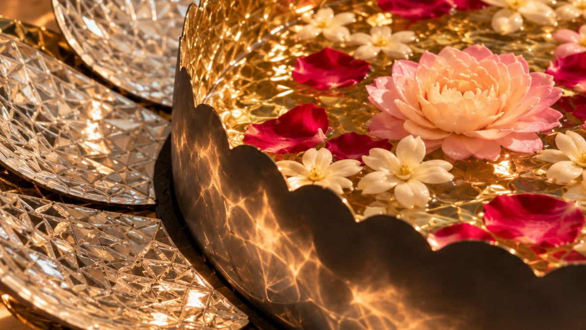 Floating Flowers & Urli Décor