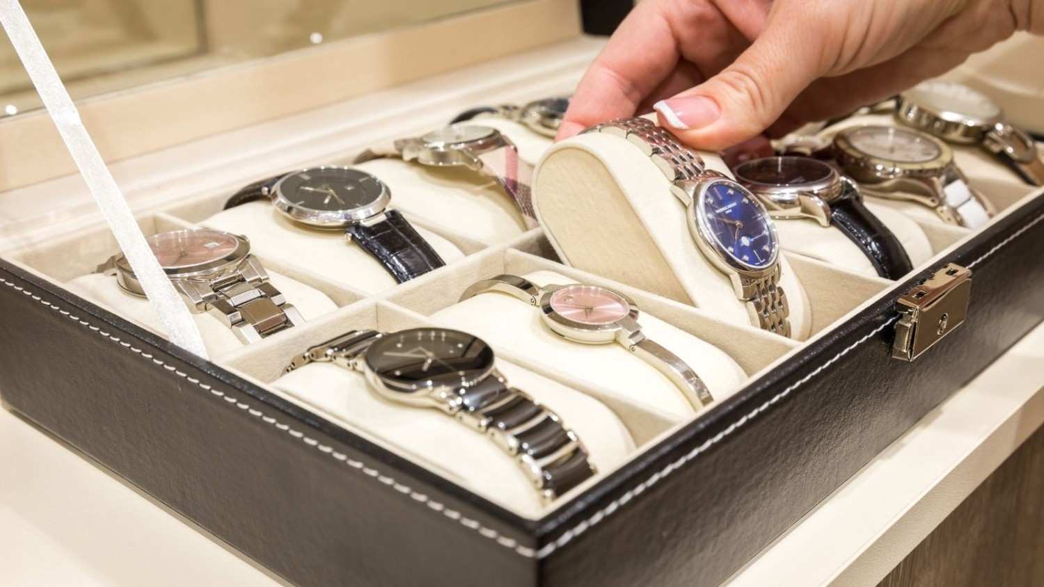 Faux Leather Watch Boxes