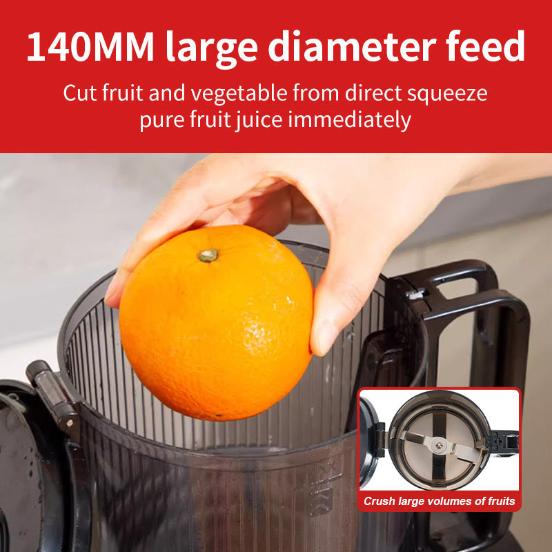 Premsons® SK-01009 Slow Juicer | Cold Press Technology, Wide 140mm Feed Chute, Maximum Juice Extraction, Easy Clean