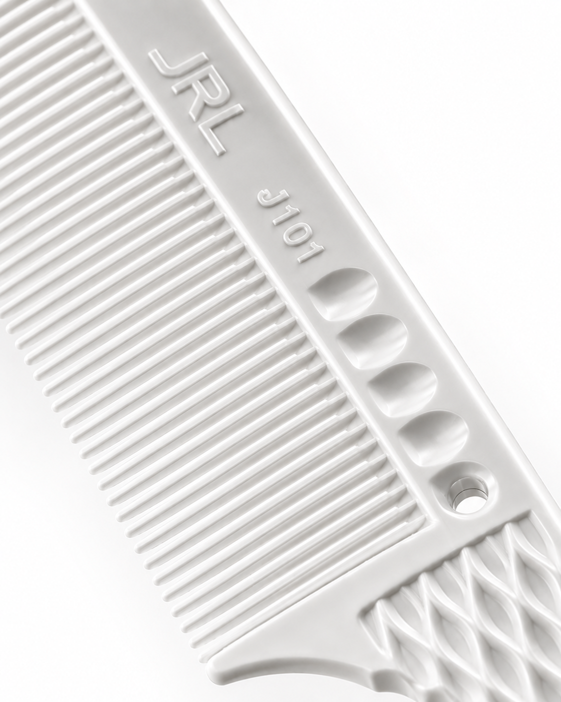 PREMSONS® Fine Teeth Tail Comb 8.5" J101 | Professional Hair Cutting & Styling Comb | Precision Sectioning, Smooth Detangling | Salon Barber Comb | White