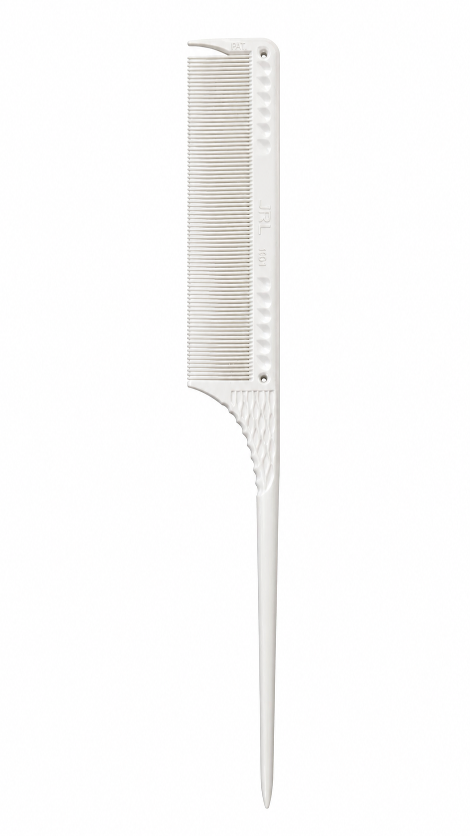 PREMSONS® Fine Teeth Tail Comb 8.5" J101 | Professional Hair Cutting & Styling Comb | Precision Sectioning, Smooth Detangling | Salon Barber Comb | White
