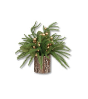 Premsons® Tabletop Pine Tree – Christmas Decor with Gold Orbs