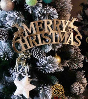 Premsons® Merry Christmas Hanging Sign – Silver Festive Wall & Tree Decor