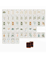 Premsons® Premium American Mahjong Tiles Set – 166-Piece Tortoise Shell & Ivory Tiles