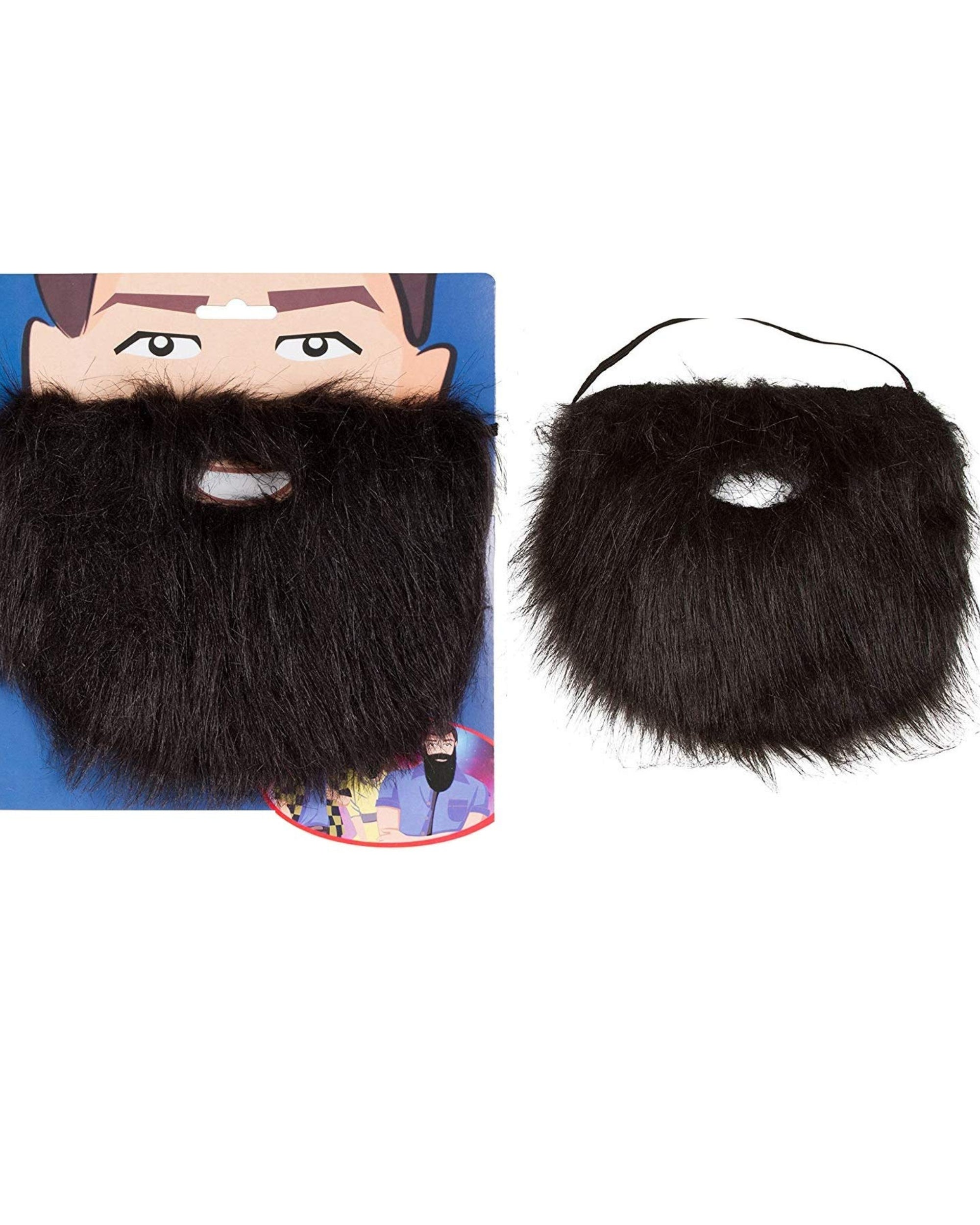 Premsons® Fake Beards Mustaches Halloween Beard Funny Fake Beard Costume Accessories Party Supplies for Adult Kids - Black