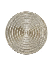 Premsons® Round Table Mat – Premium Spiral Metallic Placemat | Washable, Wipeable, Non-Slip & Heat-Resistant | Elegant Table Mat for Dining, Kitchen, Wedding & Party Décor – Champagne Gold