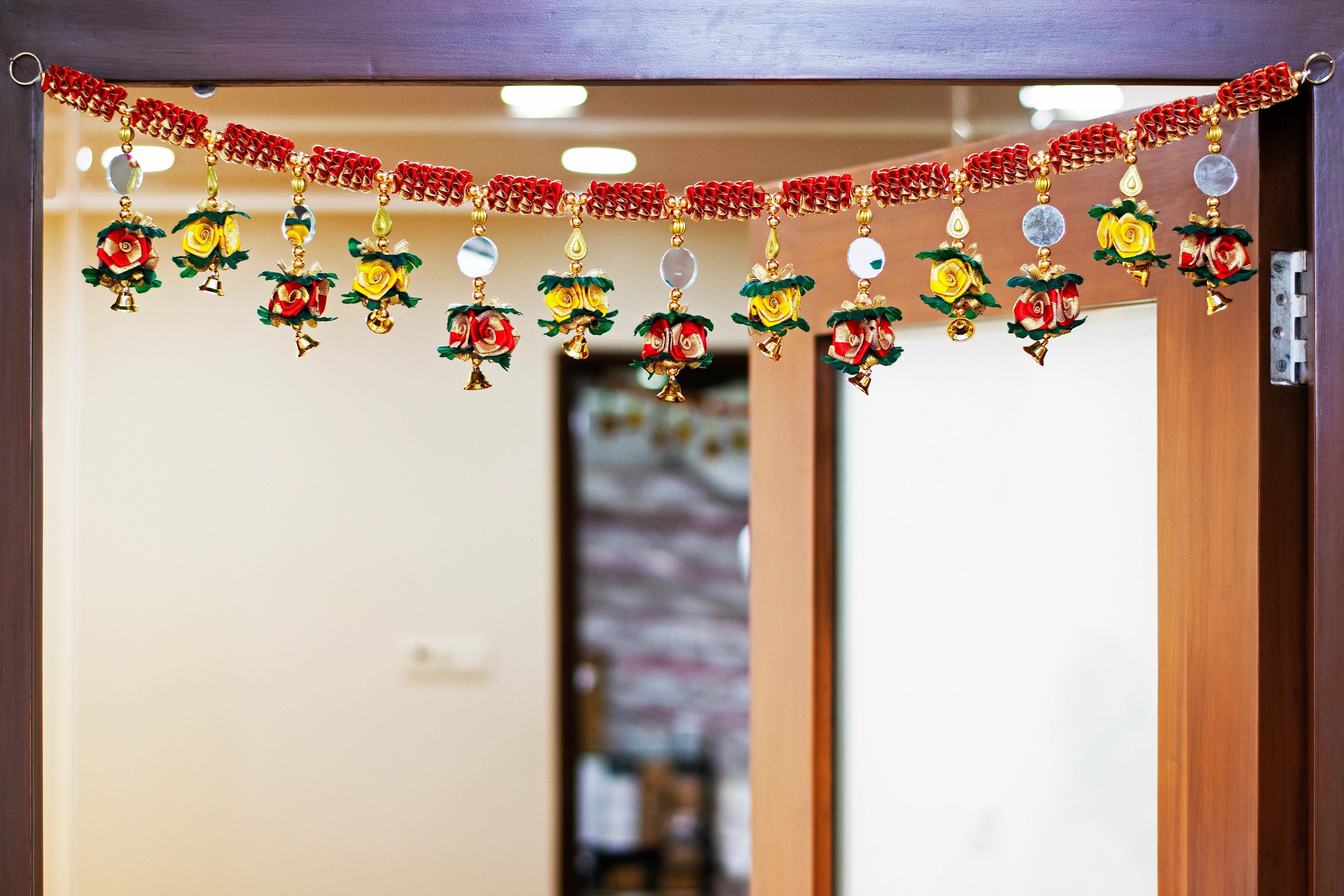 Premsons® Multicolor Floral Toran – Bright Handmade Hanging for Doors