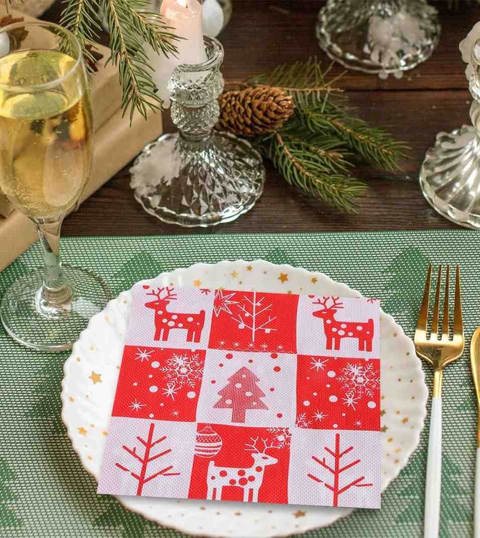 Premsons® Xmas Paper Napkins – Festive Party Serviettes