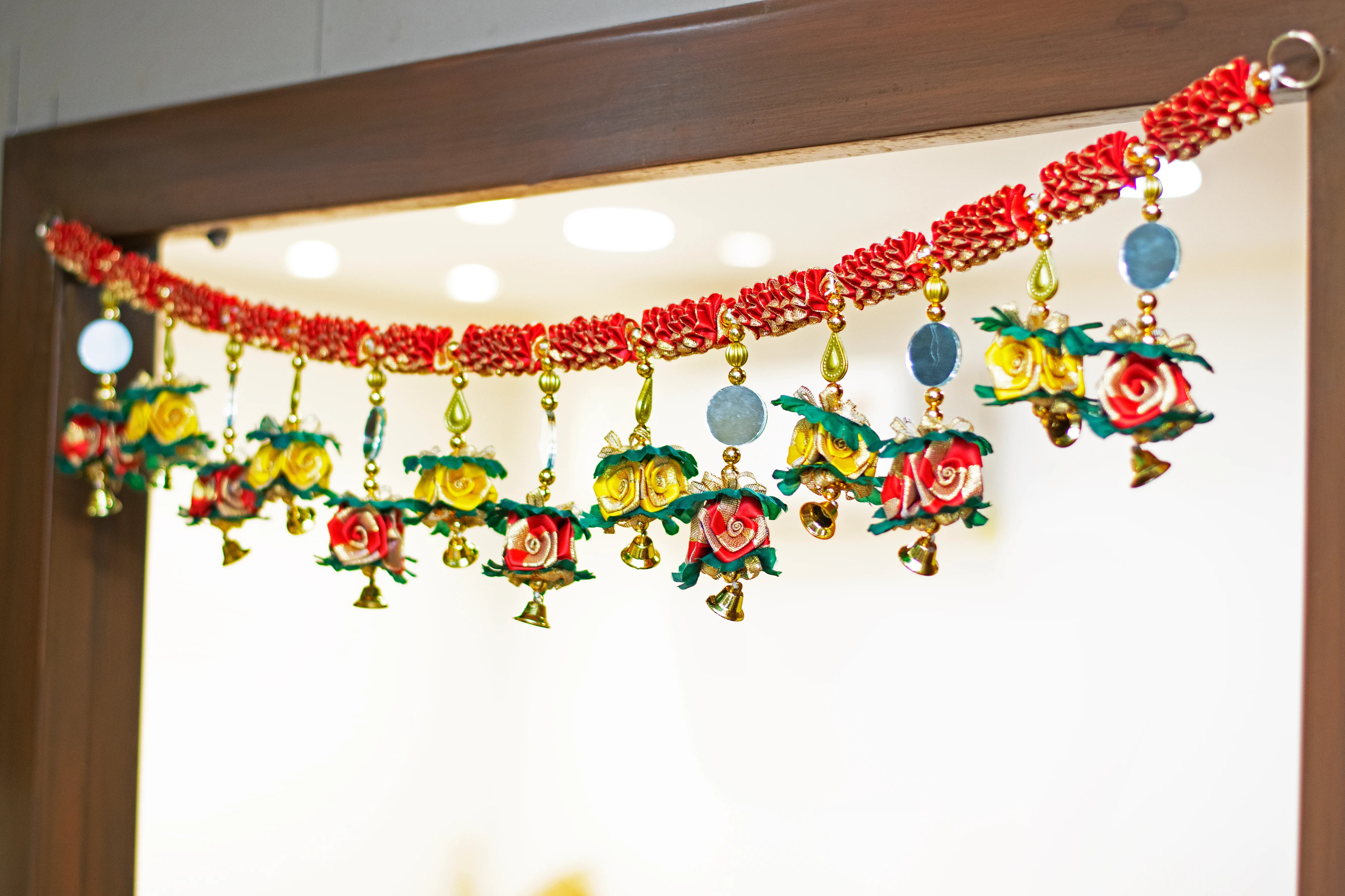 Premsons® Multicolor Floral Toran – Bright Handmade Hanging for Doors