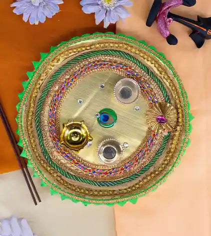 Premsons® Green Festive Pooja Thali – Auspicious Colours of India