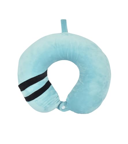 Cushy® Travel Neck Pillow with 360-Degree Head Support - Memory Foam Luxury Soft Pillow for Sleeping Rest - Home Travel Airplane Car - Dual Color, Blue & Black