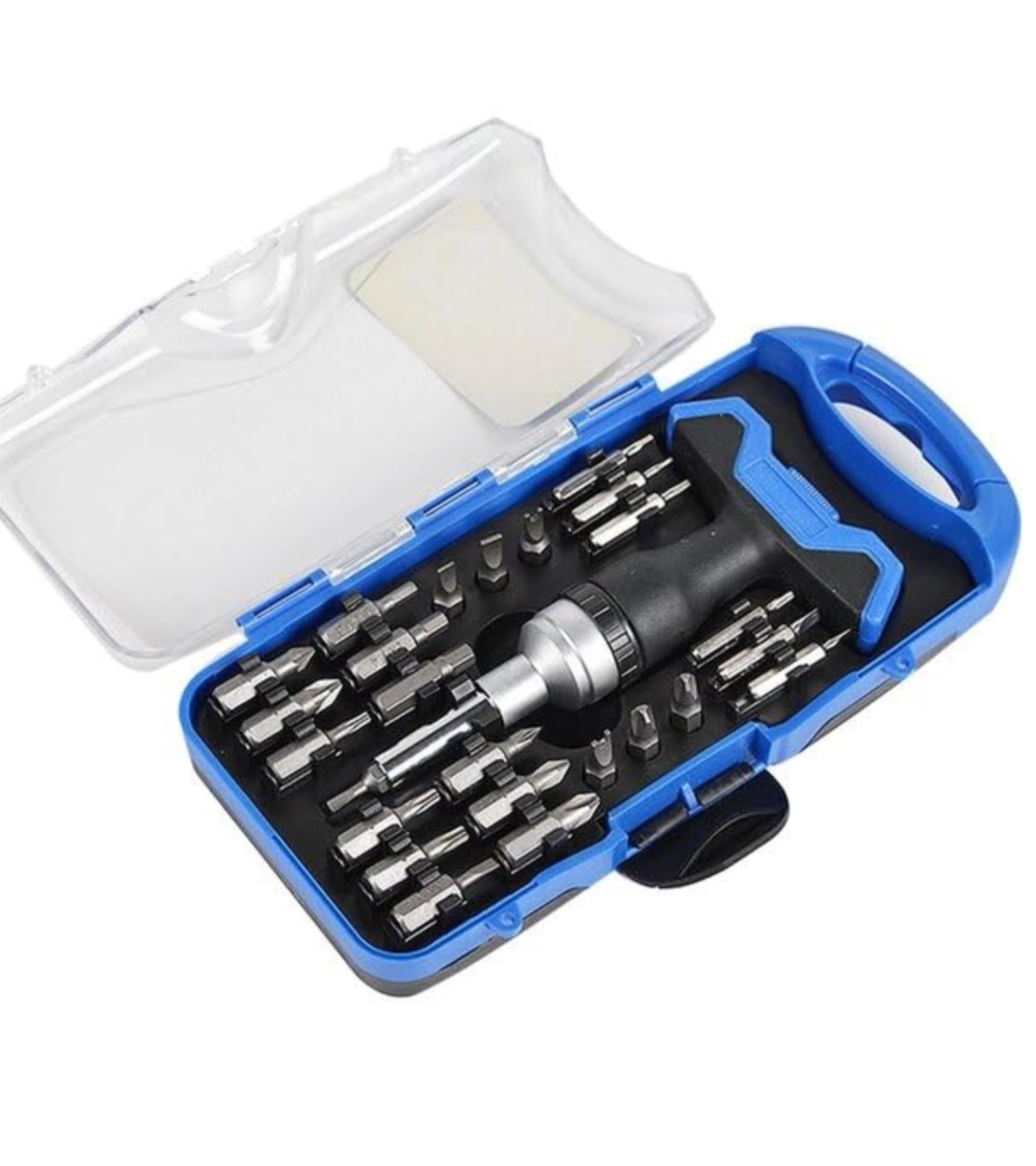 Premsons® 26-in-1 Ratchet Screwdriver and Precision Bit Set – Magnetic Multi-Purpose Toolkit with Ergonomic Handle for Home, Office, Electronics & DIY Projects – Compact Design – Blue