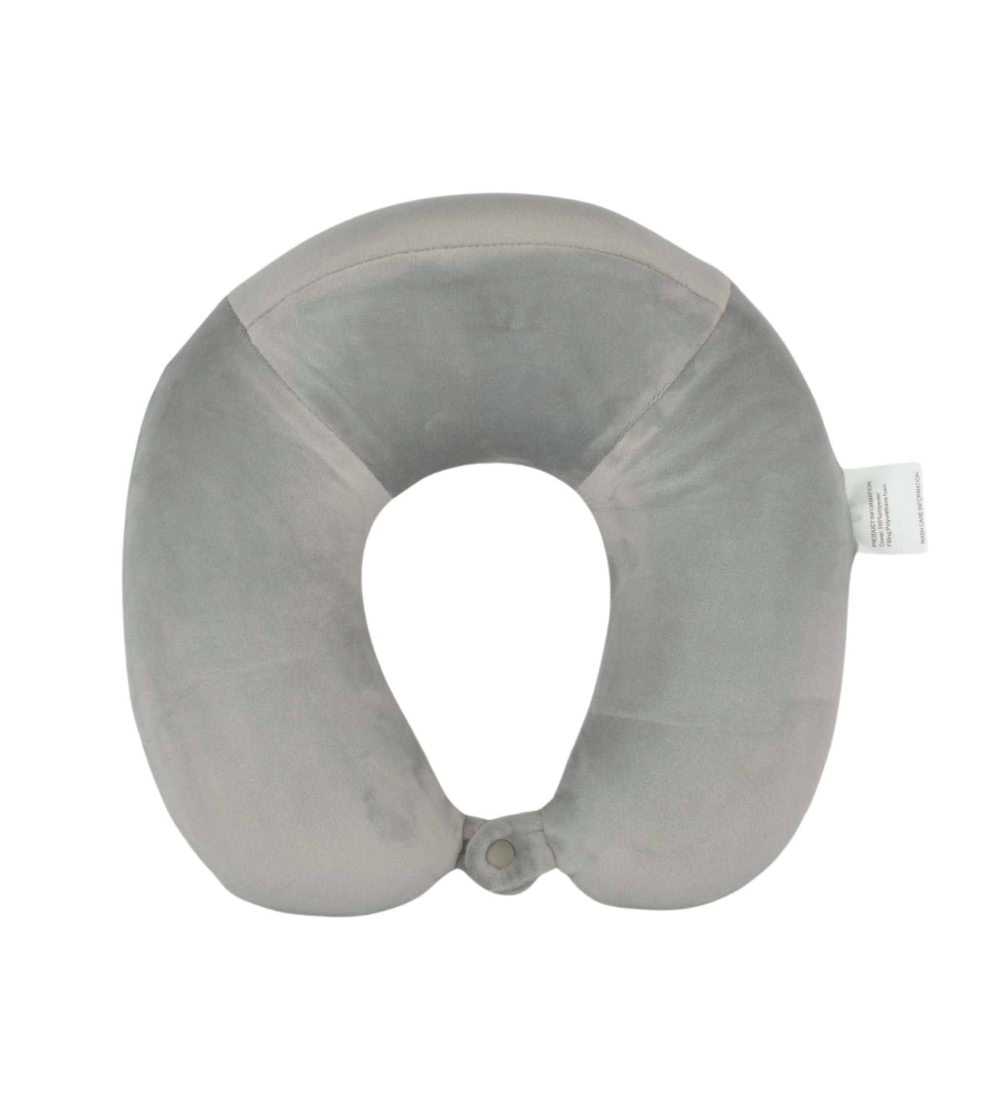 Cushy® Travel Neck Pillow with 360-Degree Head Support - Memory Foam Luxury Soft Pillow for Sleeping Rest - Home Travel Airplane Car - Zipper Closure, Grey