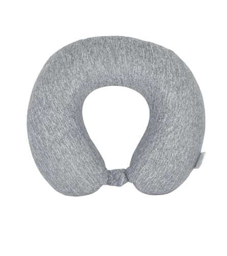 Cushy® Travel Neck Pillow with 360-Degree Head Support - Memory Foam Luxury Soft Pillow for Sleeping Rest - Home Travel Airplane Car - Plain, Grey and Light Grey