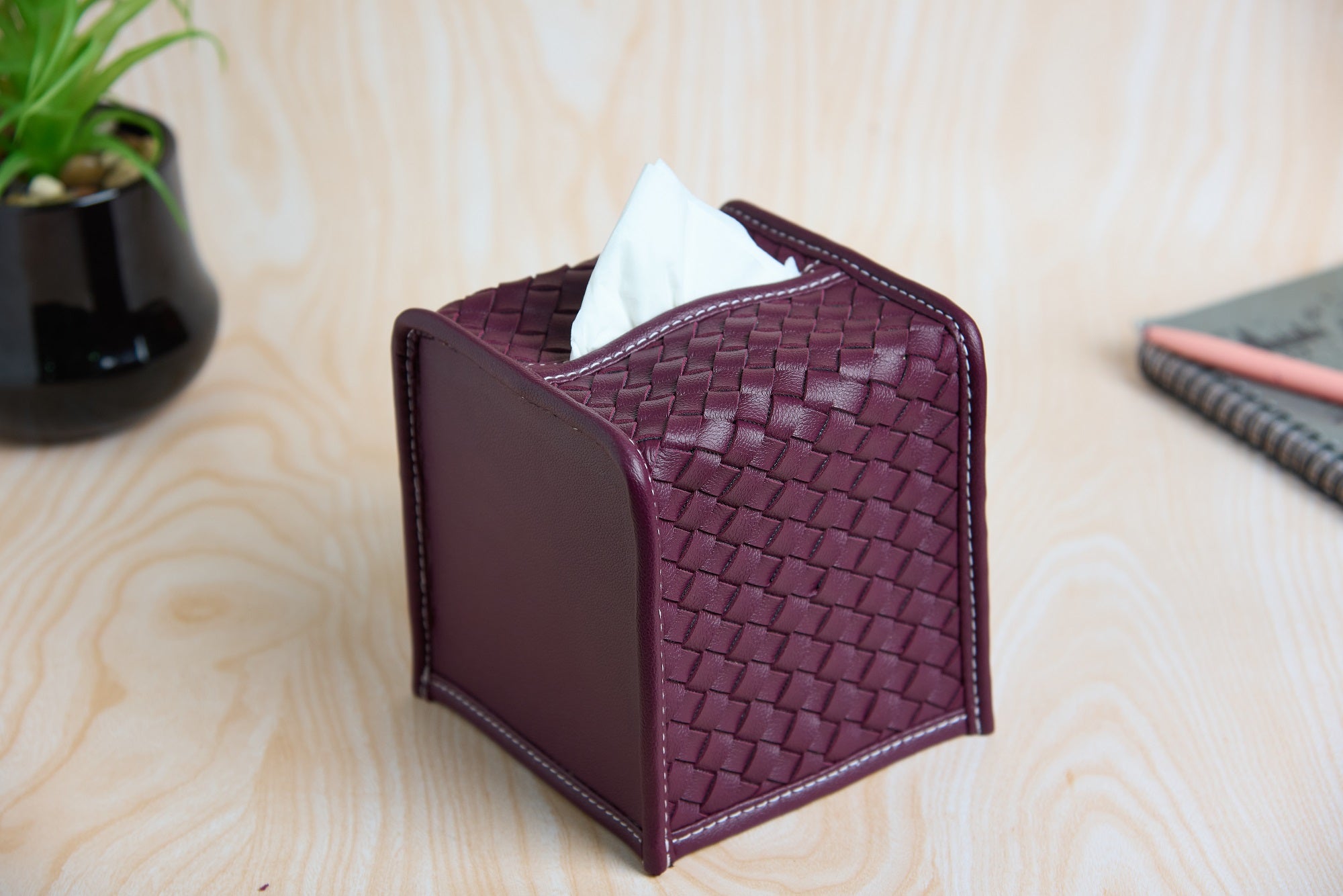 Premsons® Elegant Tissue Sleeve Cover – Stylish & Compact Tissue Holder for Home, Office, and Car(Purple)