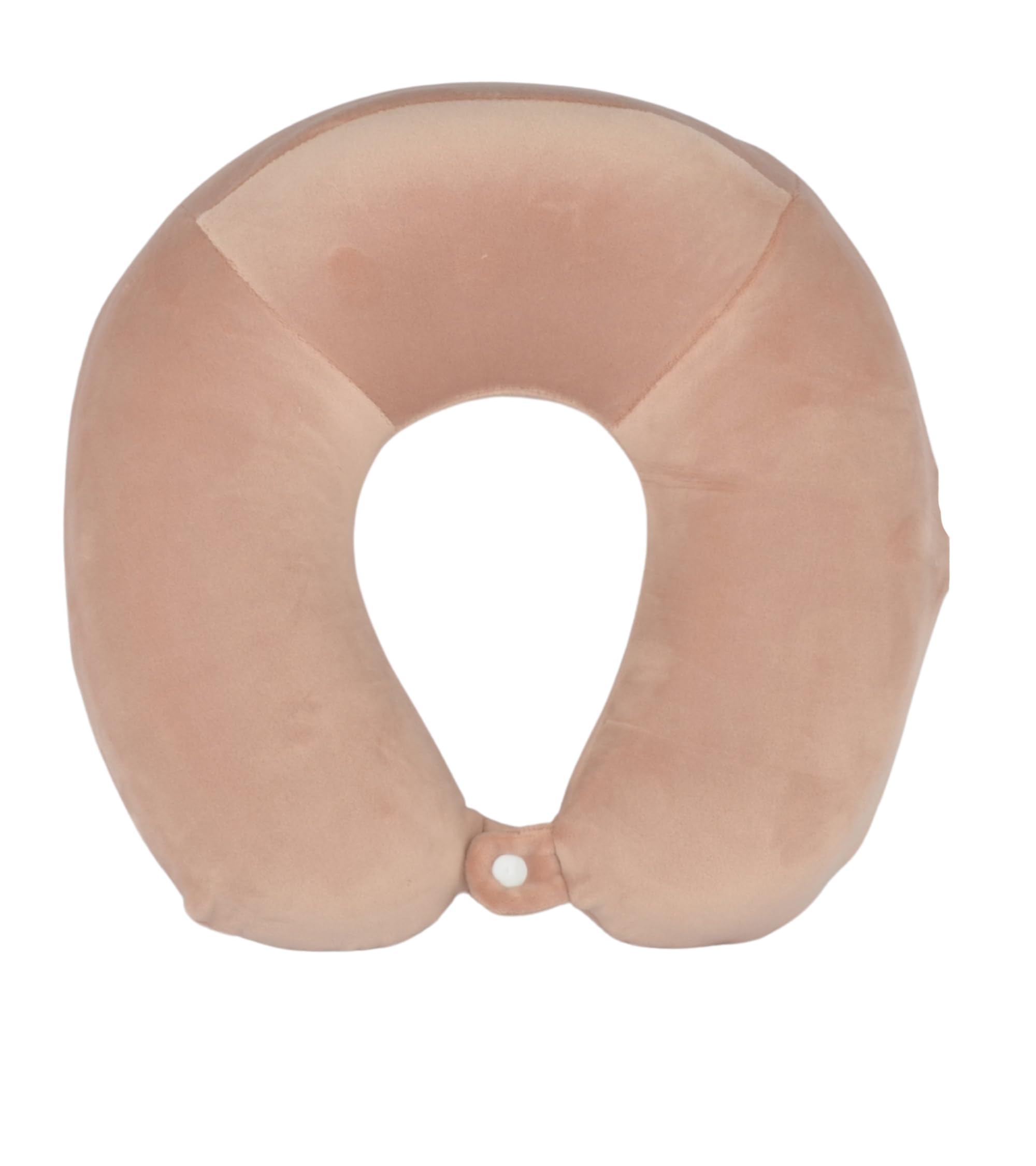 Cushy® Travel Neck Pillow with 360-Degree Head Support - Memory Foam Luxury Soft Pillow for Sleeping Rest - Home Travel Airplane Car - Zipper Closure, Peach