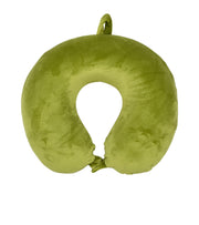 Cushy® Travel Neck Pillow with 360-Degree Head Support - Memory Foam Luxury Soft Pillow for Sleeping Rest - Home Travel Airplane Car - Plain, Green