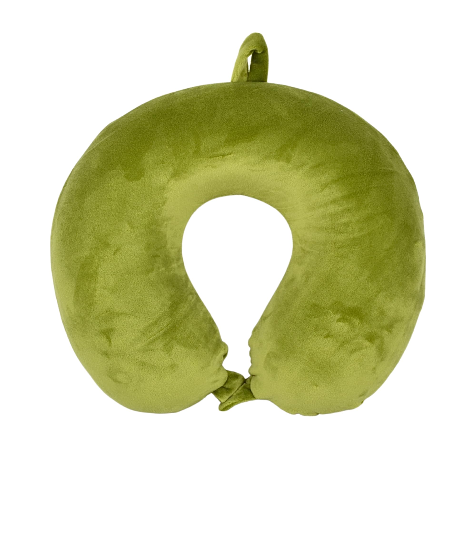Cushy® Travel Neck Pillow with 360-Degree Head Support - Memory Foam Luxury Soft Pillow for Sleeping Rest - Home Travel Airplane Car - Plain, Green