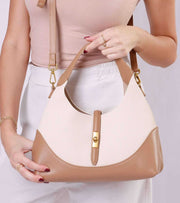 Eternia® Shoulder Bag with Detachable String Strap – Vegan Leather Purse - White